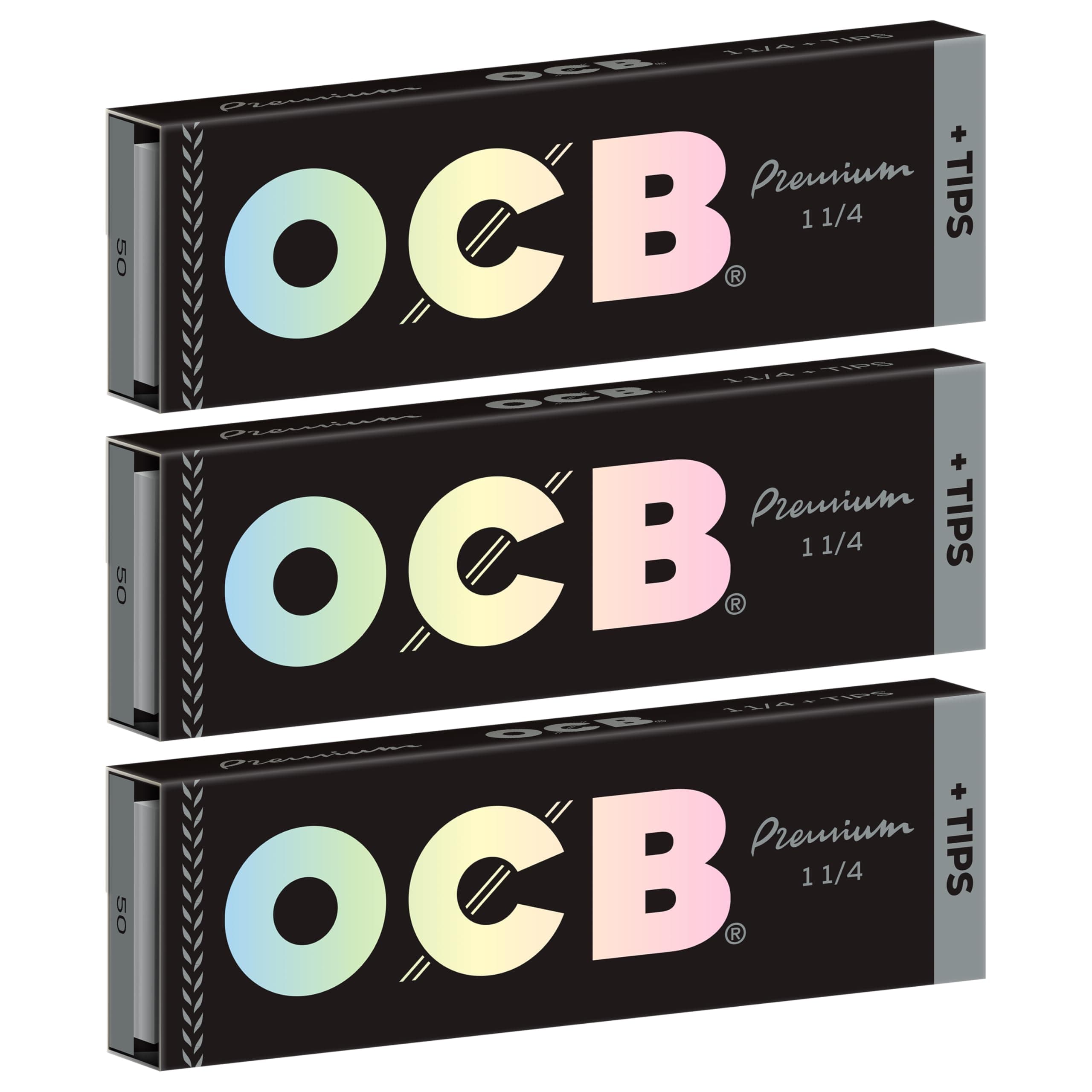 Premium 1 1/4"Rolling Paper & Tips - 3 Booklets with 50 Leaves per Booklet