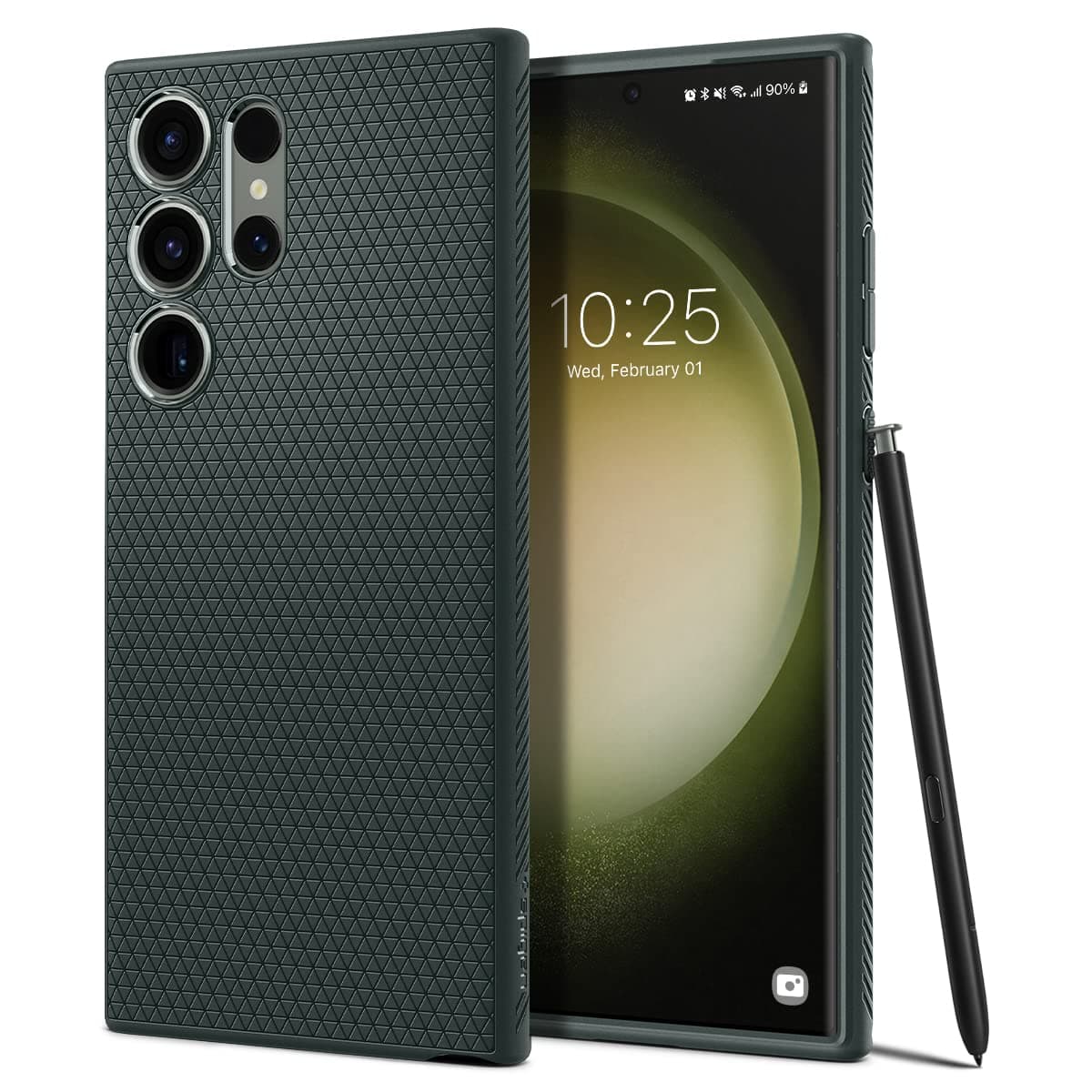 Liquid Air Thermoplastic Polyurethane Case Compatible with Samsung Galaxy S23 Ultra 5G,Shock-Absorbent - Abyss Green