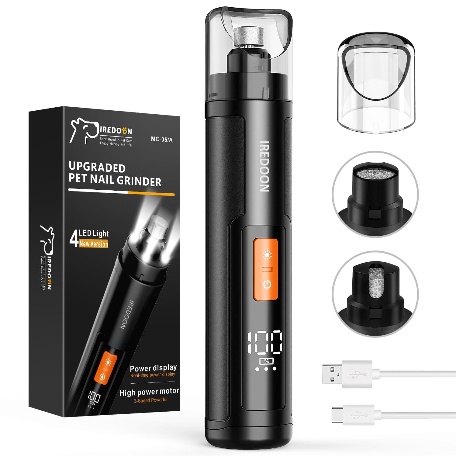 IREDOON Dog Nail Grinder