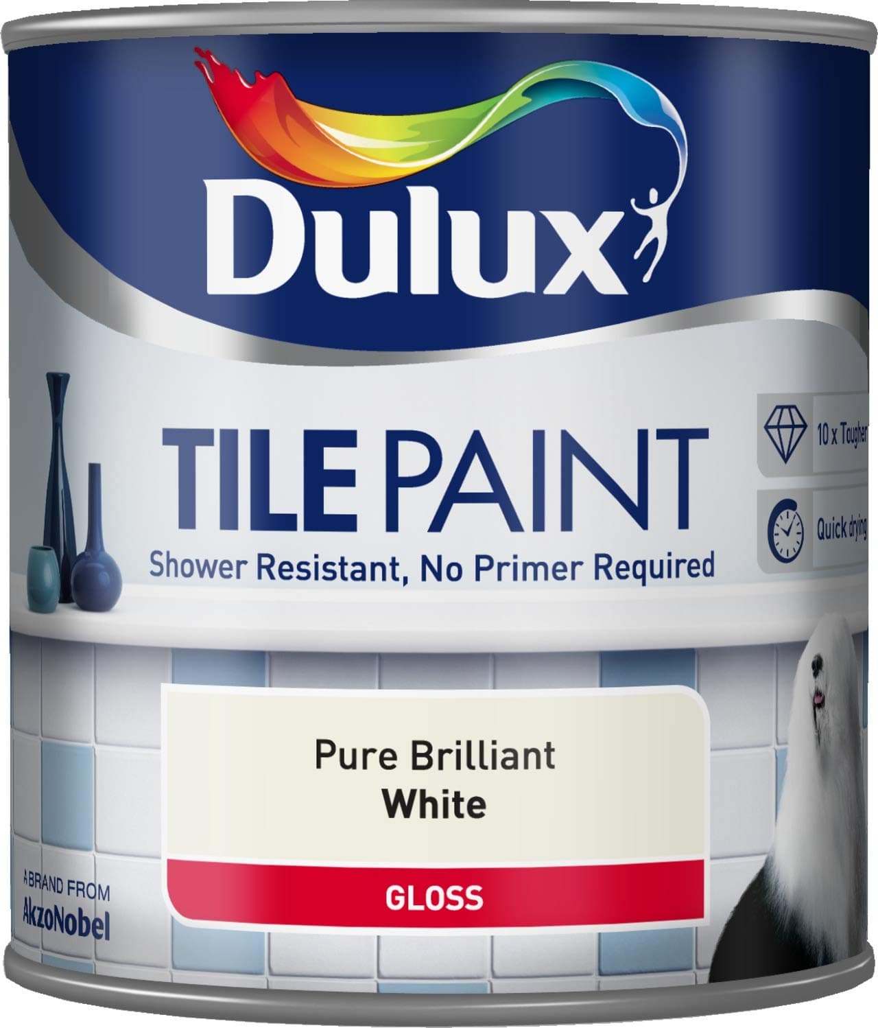 Dulux Tile Paint Pure Brilliant White - 600ml