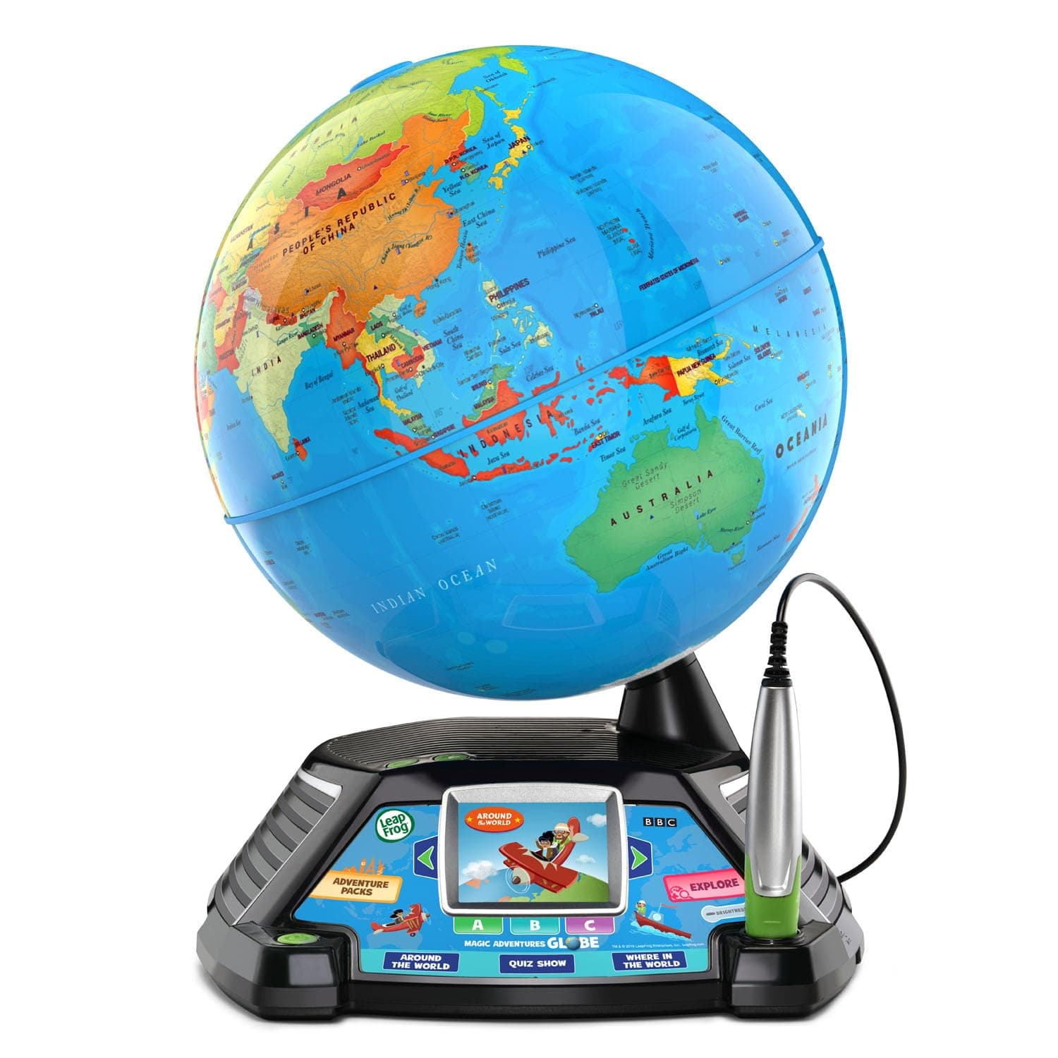 Magic Adventures Globe – Interactive Talking Globe for Kids with Built-in Videos, Games & Facts,Encourages Geography & Cultural Discovery,Great STEM Learning Toy for Boys & Girls Aged 5–10