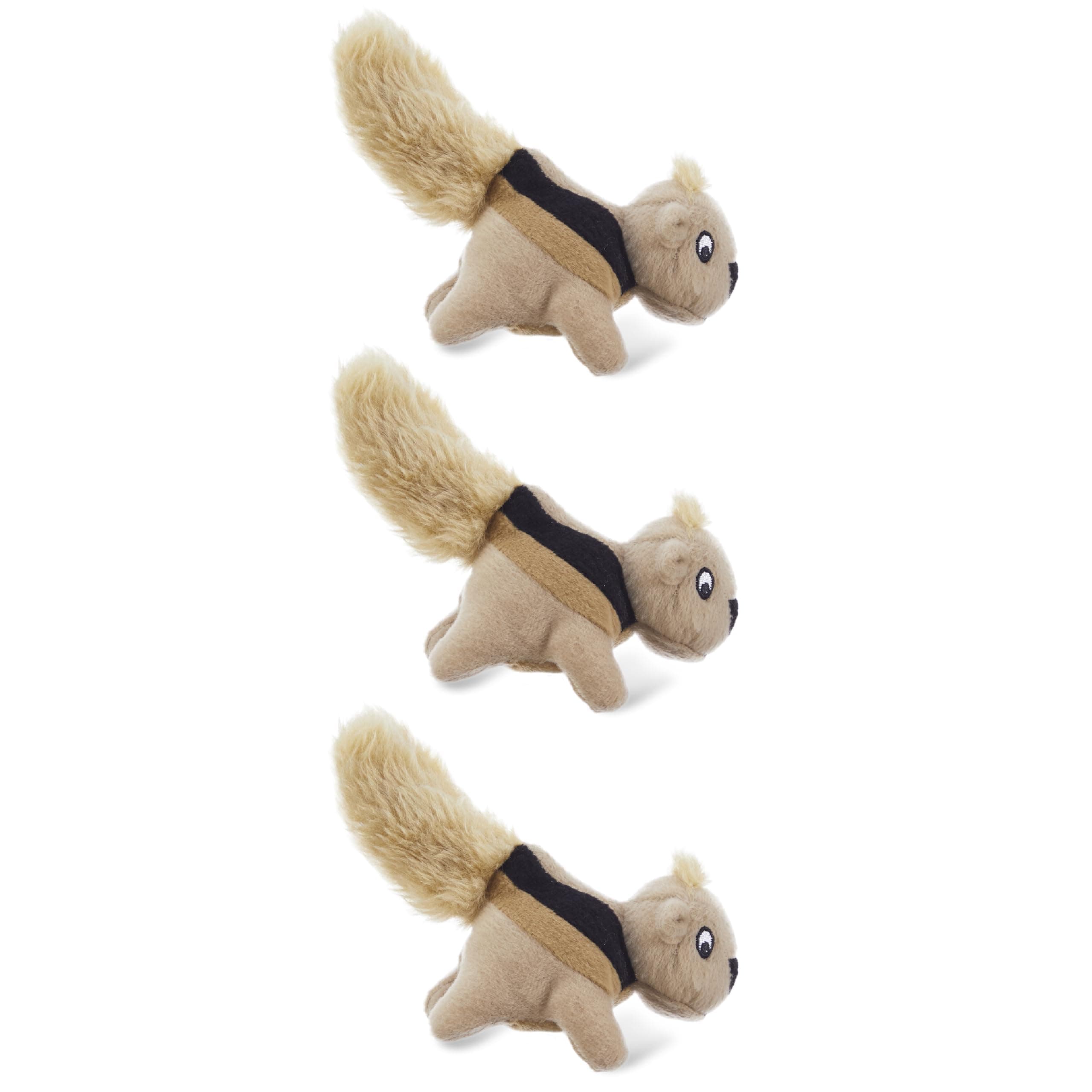 Squeakin' Squirrels Plush Replacement Dog Toys - 3 Pack