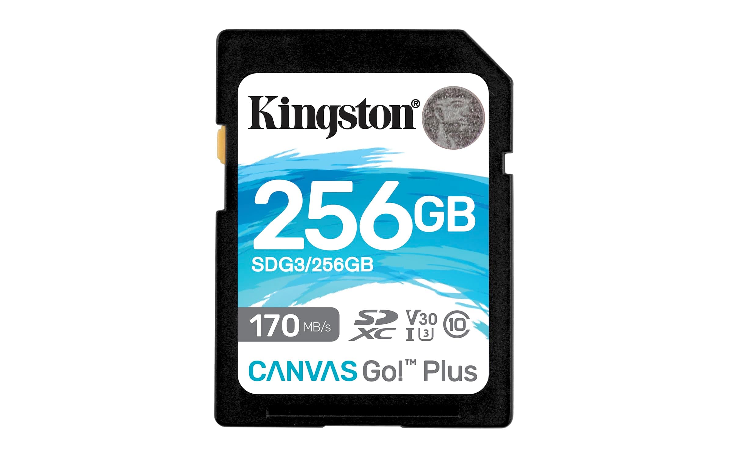 Kingston Canvas Go Plus SDXC Karta pamici 256 GB Class 10 UHSI U3 90170 MBs