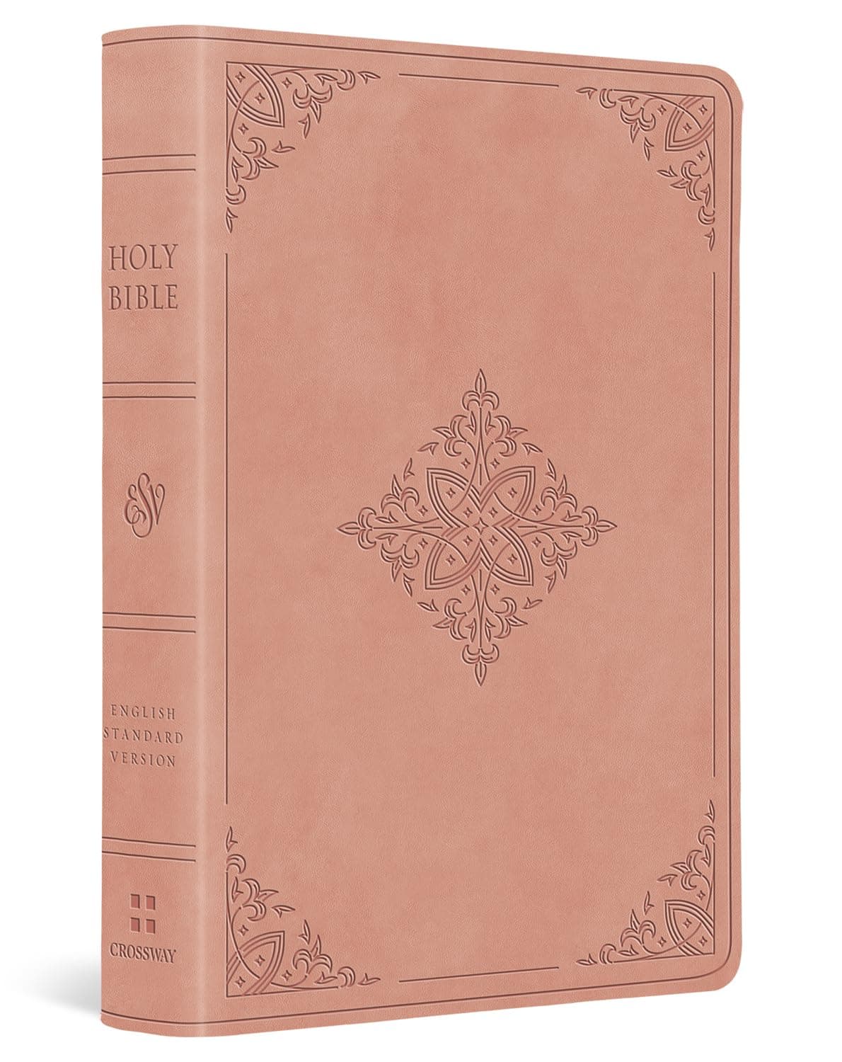 ESV Value Large Print Compact Bible (TruTone, Blush Rose, Fleur-de-lis Design)