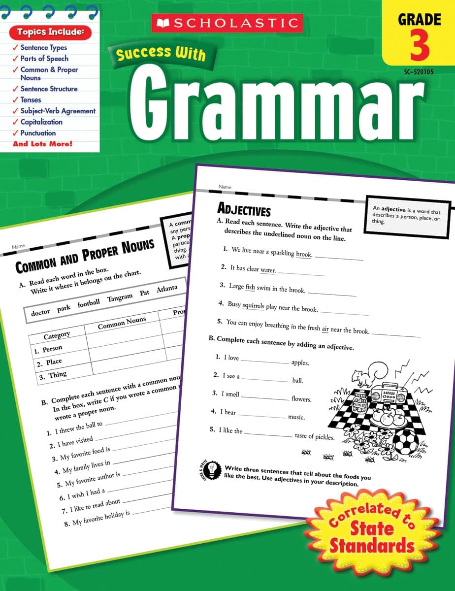 Scholastic Success With Grammar: Grade 3