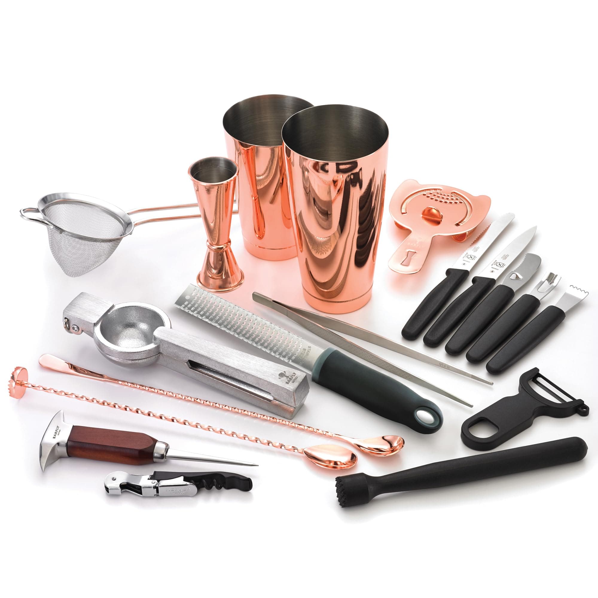 Barfly Cocktail Set, 12-Piece Deluxe, Copper