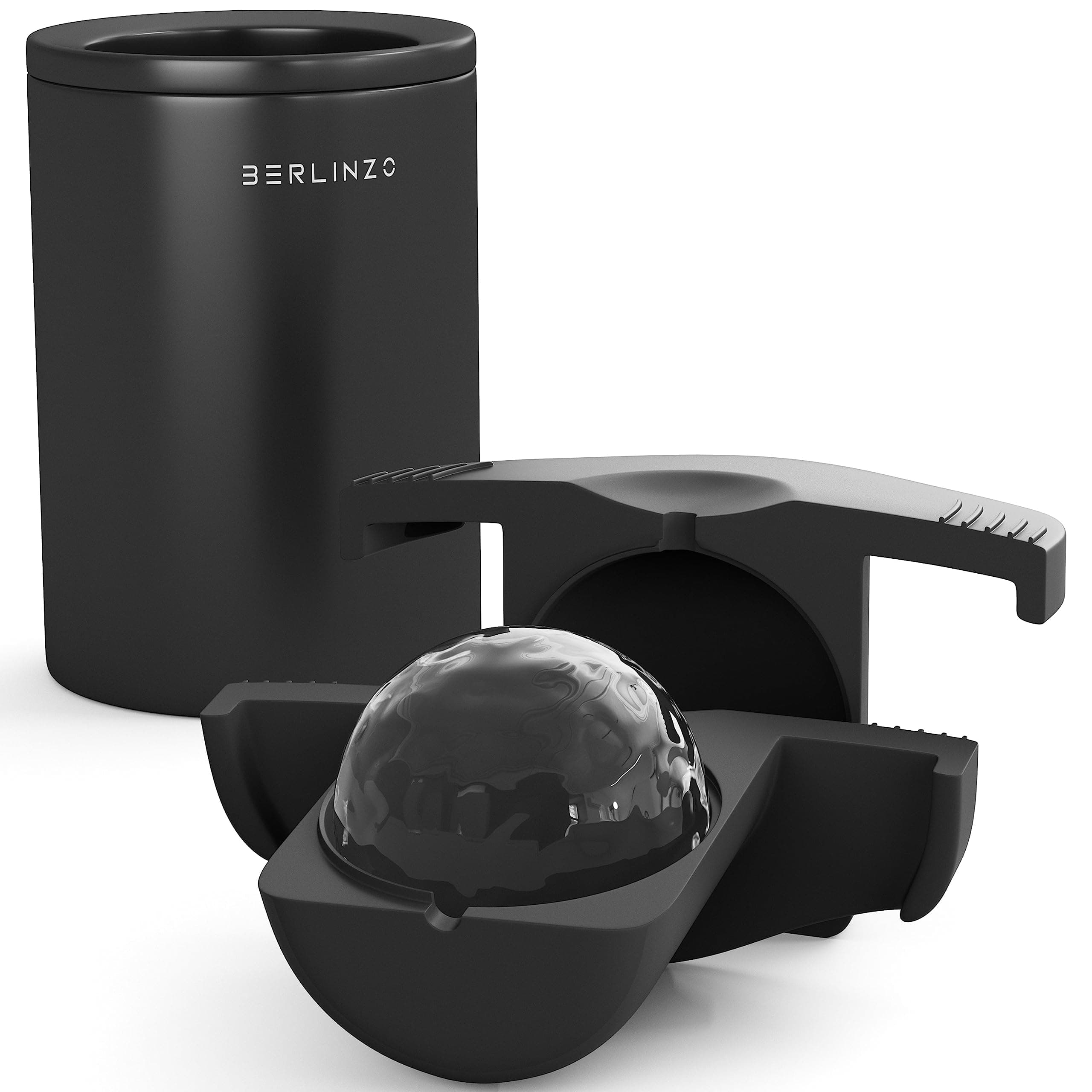 Berlinzo Premium Clear Ice Ball Maker Mold - Large 2.4-Inch Crystal Clear Ice Balls for Whiskey, Cocktails, and Bourbon - Easy-to-Remove Ice Sphere Mold - (Ice Storage Bag Not Included)