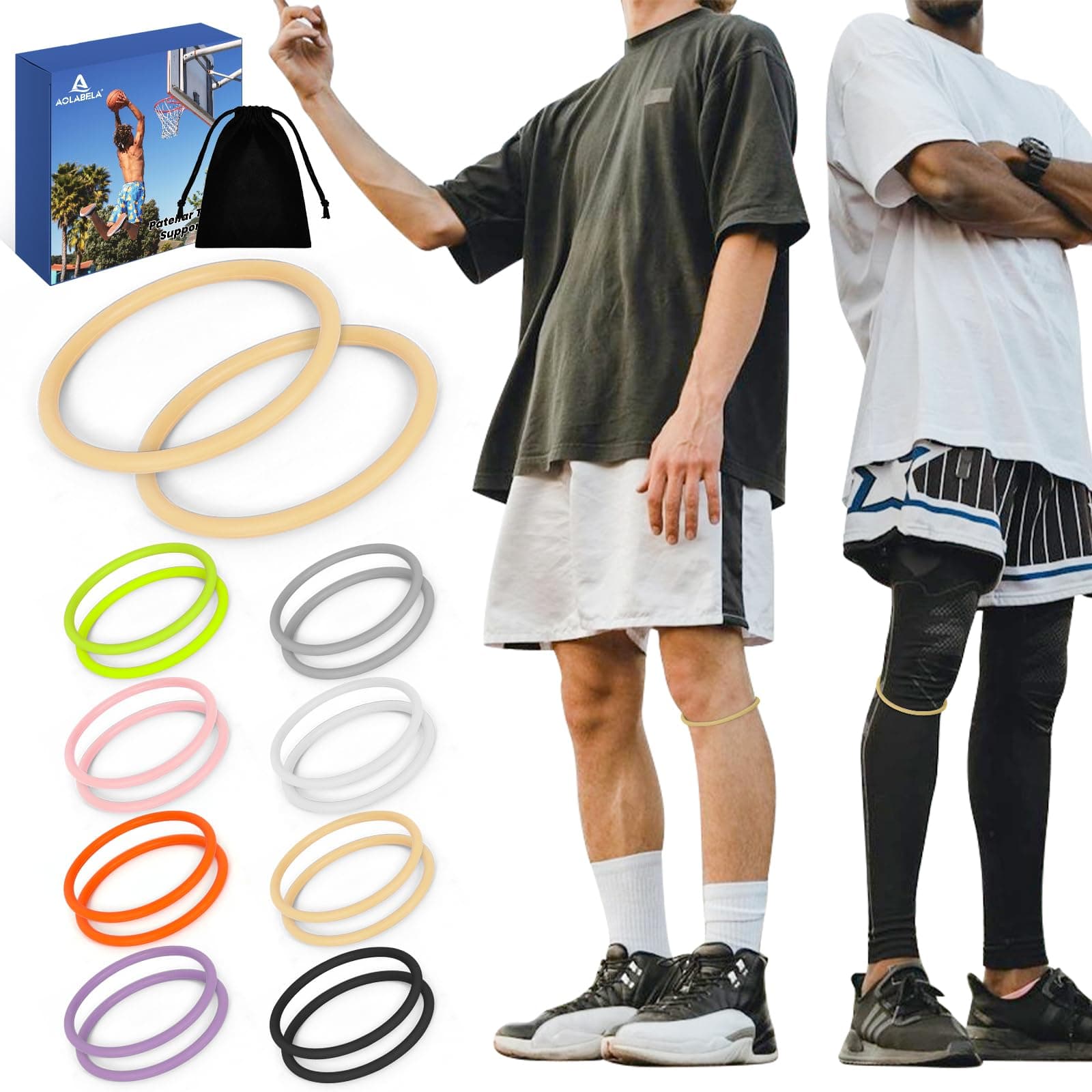 Aolabela 2PCS Patellar Tendon Knee Strap(Beige)