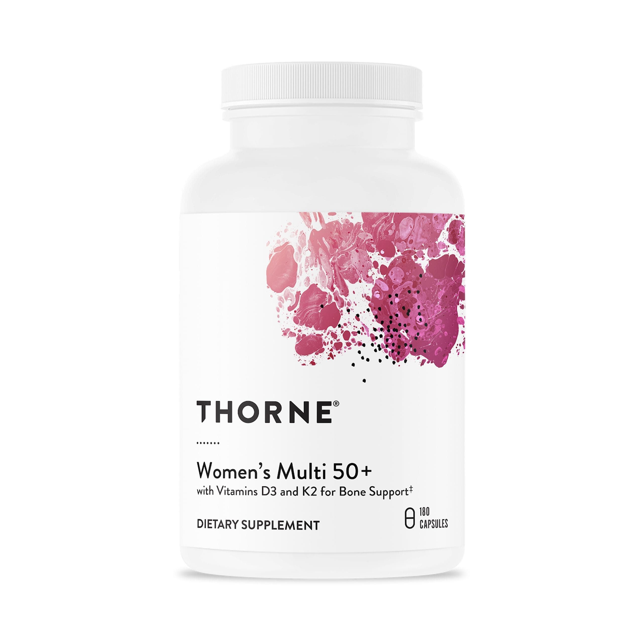 THORNE - Women's Multi 50+ - Comprehensive Daily Multi with Vitamins A, B6, B12, C, D, E, K, Zinc & More - Support Heart, Brain, Bone & Immune Health* - Third-Party Certified - 180 Capsules