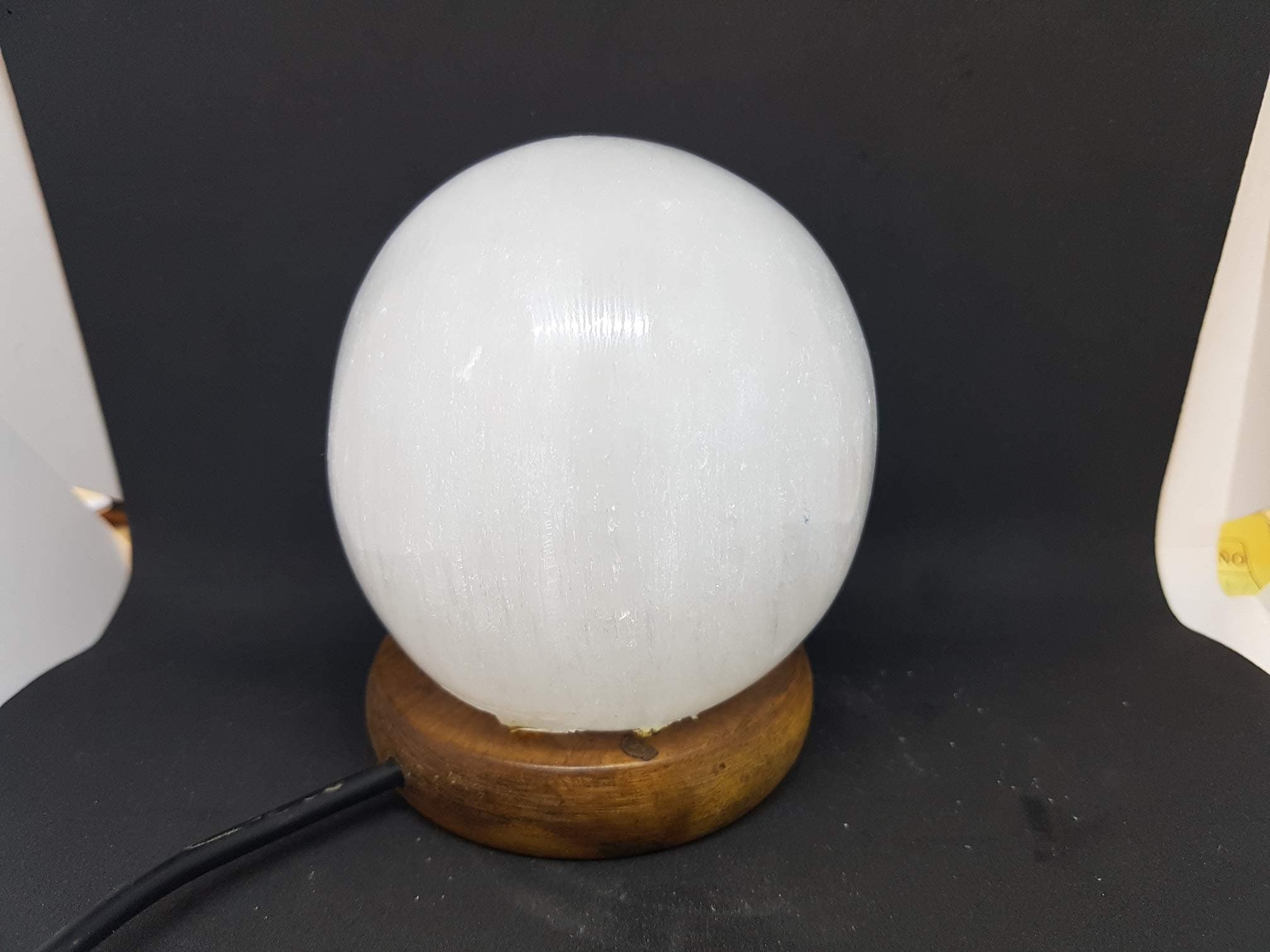 Selenite Crystal USB Lamps Multi Colour Changing Lights, Multi Shapes,Hand Made (Ball)