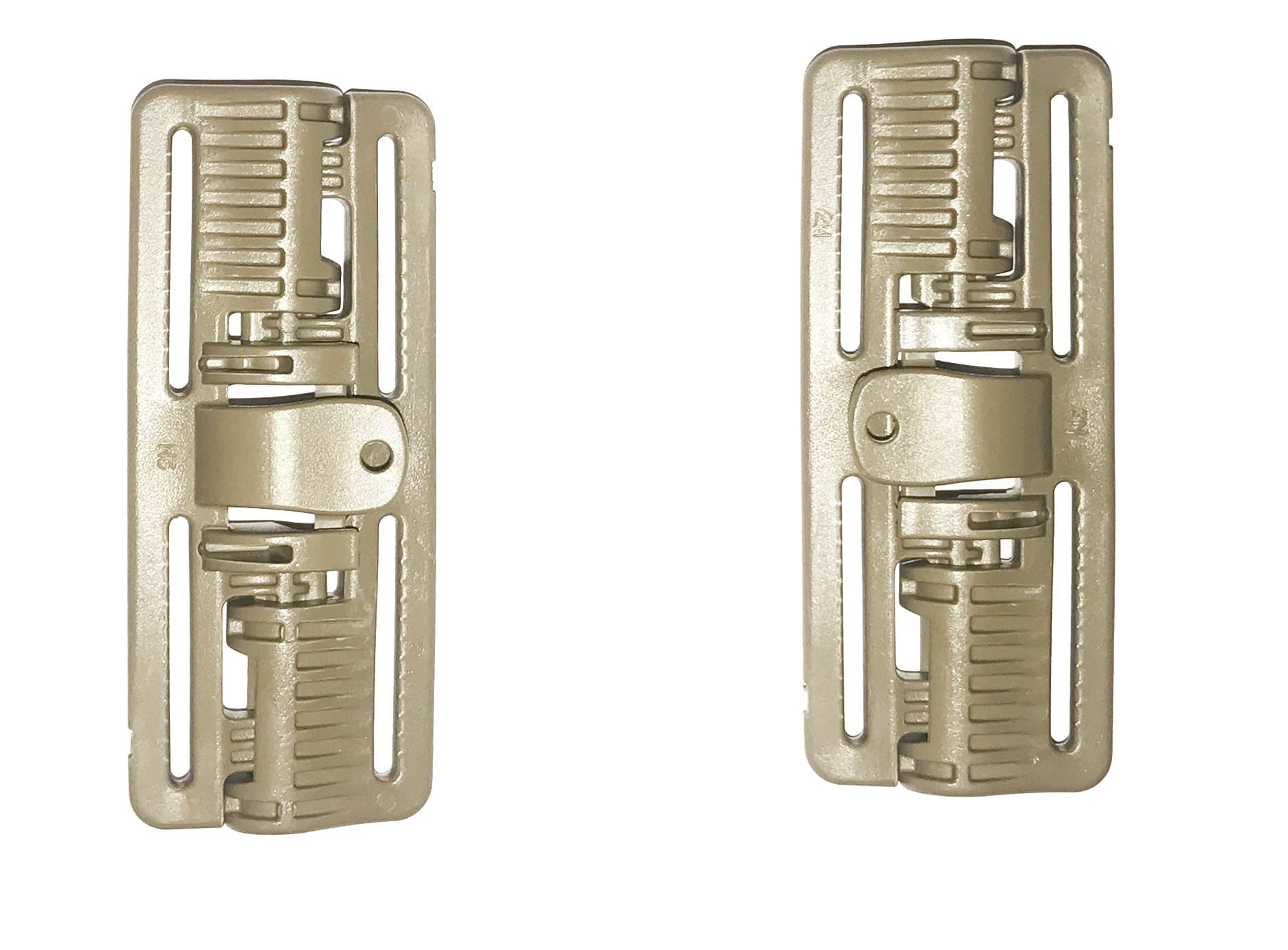 Pair of TAN ROC 80 - Rapid Open Connector - Tactical Quick Release Buckle