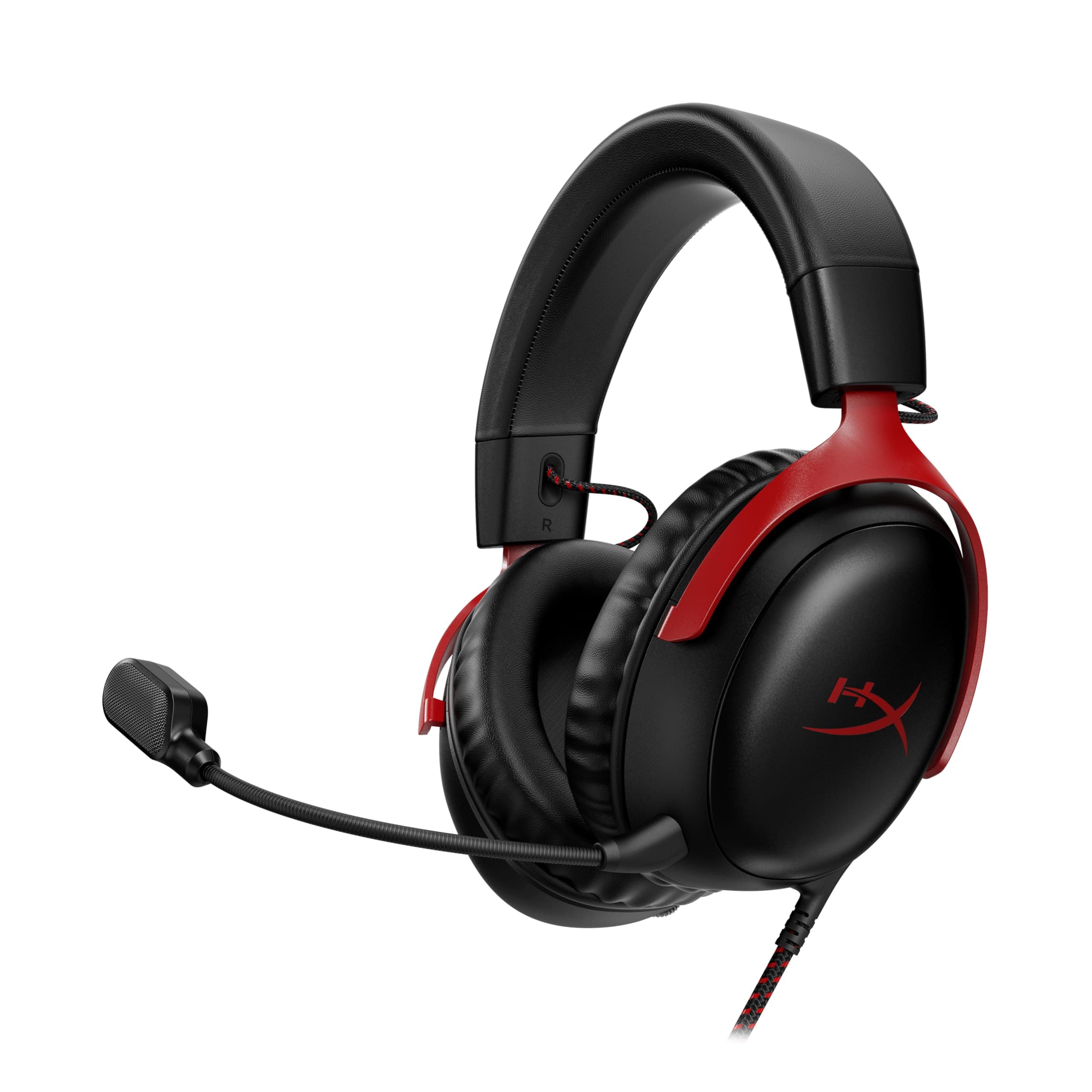 HyperX 727A9AA Cloud III Gaming Headset, DTS Headphone with X Space Audio, 53 mm Drivers, Cloud II Comfort, Black/Red, PC, PS5, PS4, Xbox Series, Nintendo Switch, Mobile