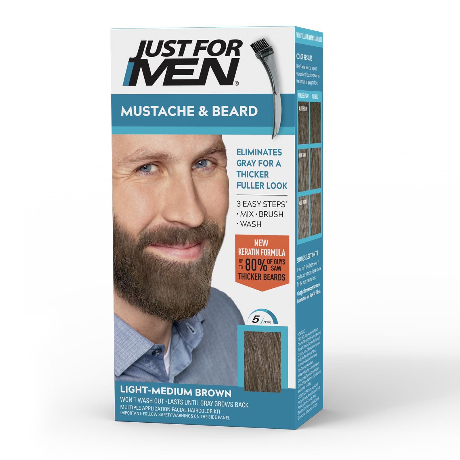 Mustache & Beard, Light-Medium Brown