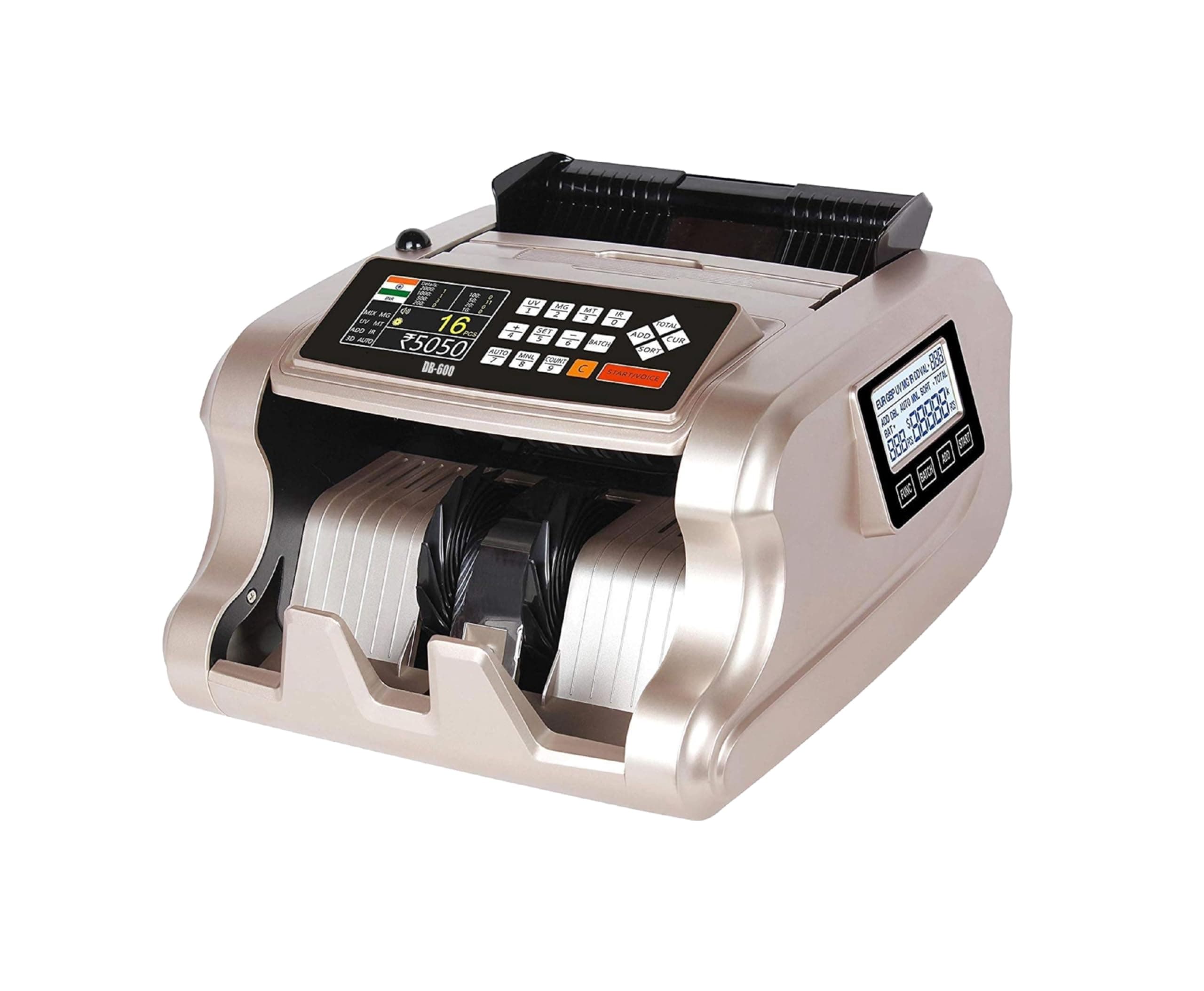 - 2026 New Automatic Mixed Note Value Counting Machine I DB-600 - Currency Counter with Fake Note Scan Detection I Compact, Portable & Heavy Duty I Dual Machine Display I Quick Cash Counting