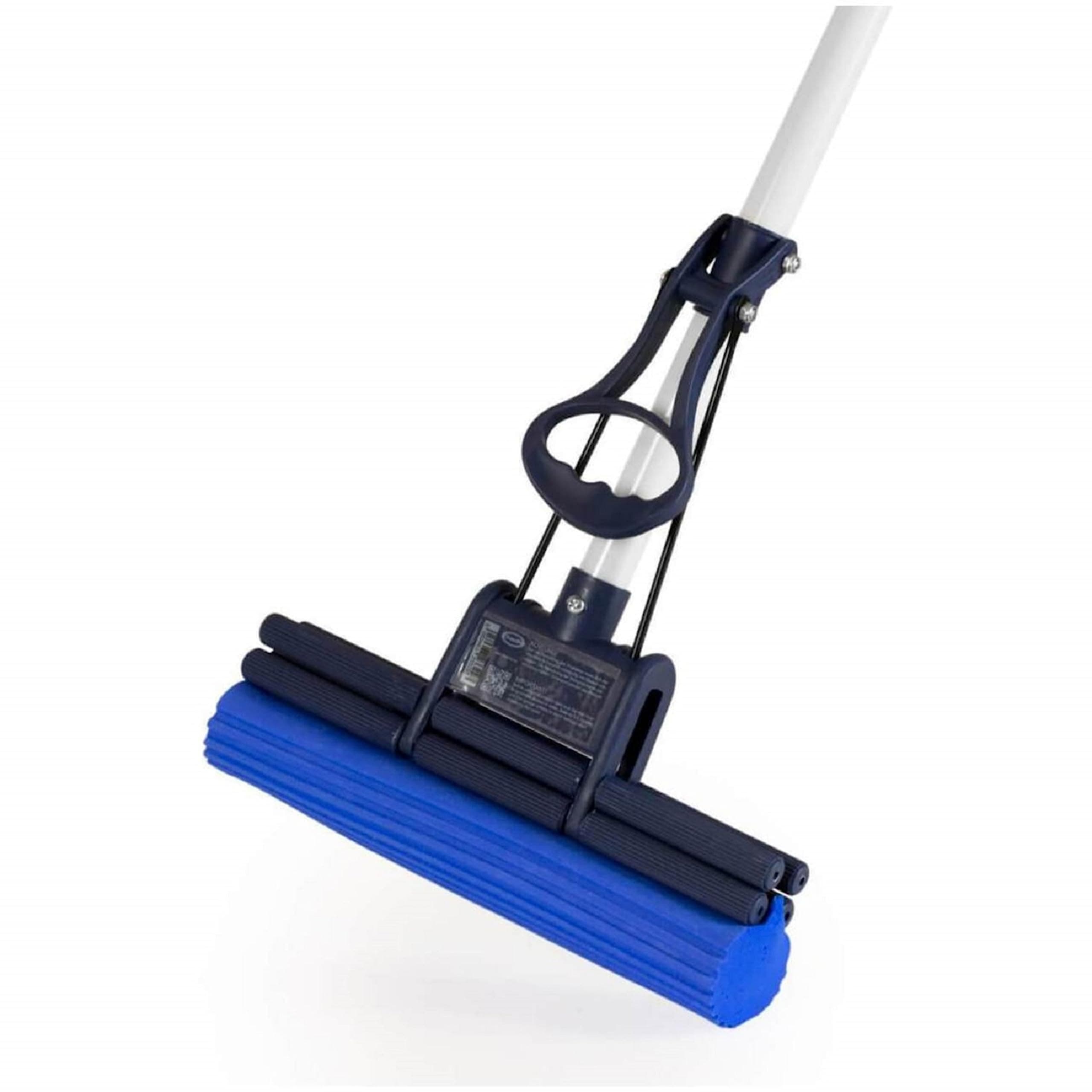 OneTouch Easy Wring Mop - PVA Sponge & Telescopic Handle - Wiper for Laminate, Tiles & Parquet - Hygienic Floor Cleaning without Wet Hands