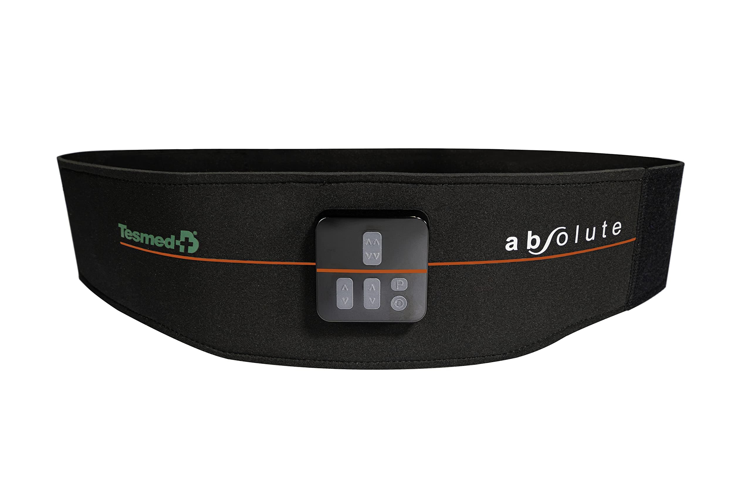 TESMED Absolute: EMS Abs Trainer Muscle Stimulator, Belt for Central and Lateral Abdominal Electro Stimulation - USB Rechargeable, 99 Intensity Levels - Wireless, Unisex, Made in Italy