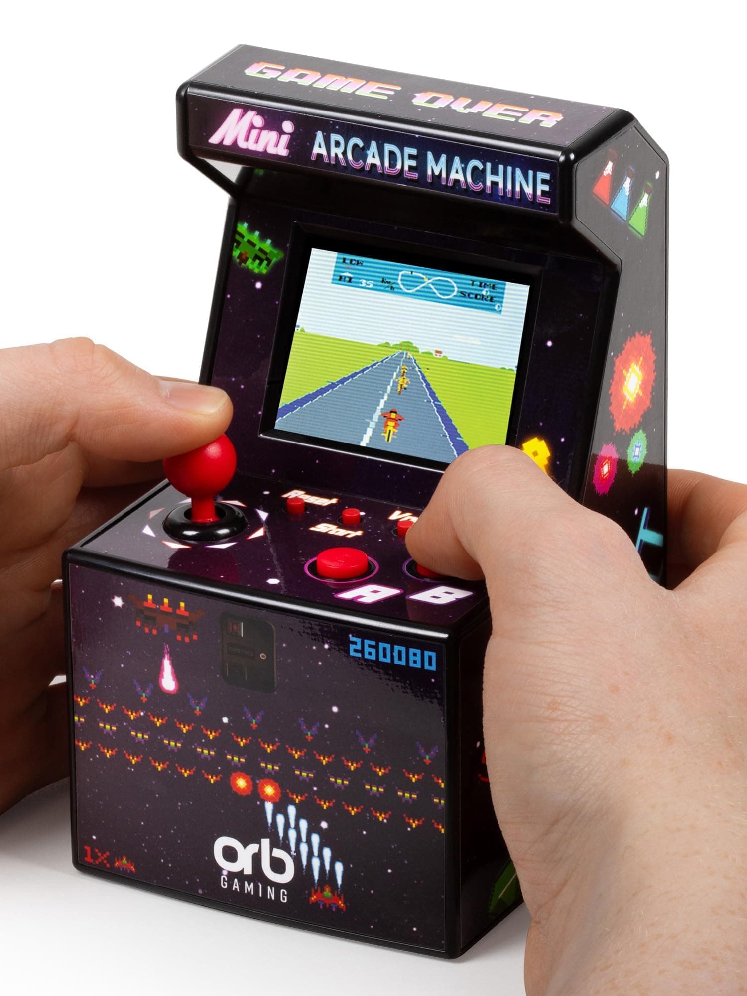 Thumbs Up UK Mini Arcade Machine with 240 Pre-Installed Games, Purple