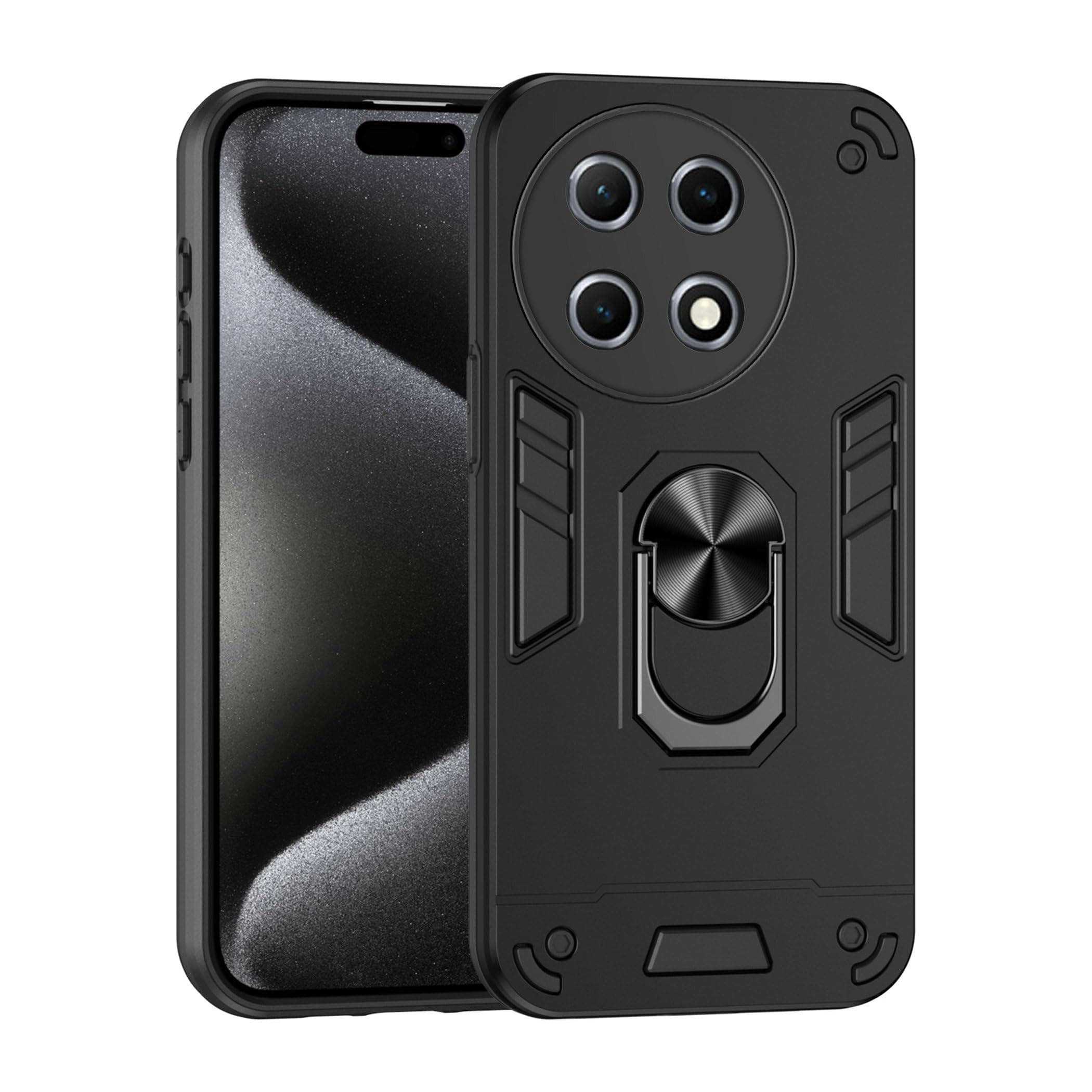 Compatible with Tecno Camon 30S CLA5/Tecno Camon 30S Pro CLA6 Phone Case Cover Built-in Stand Shockproof and Drop-Proof Black