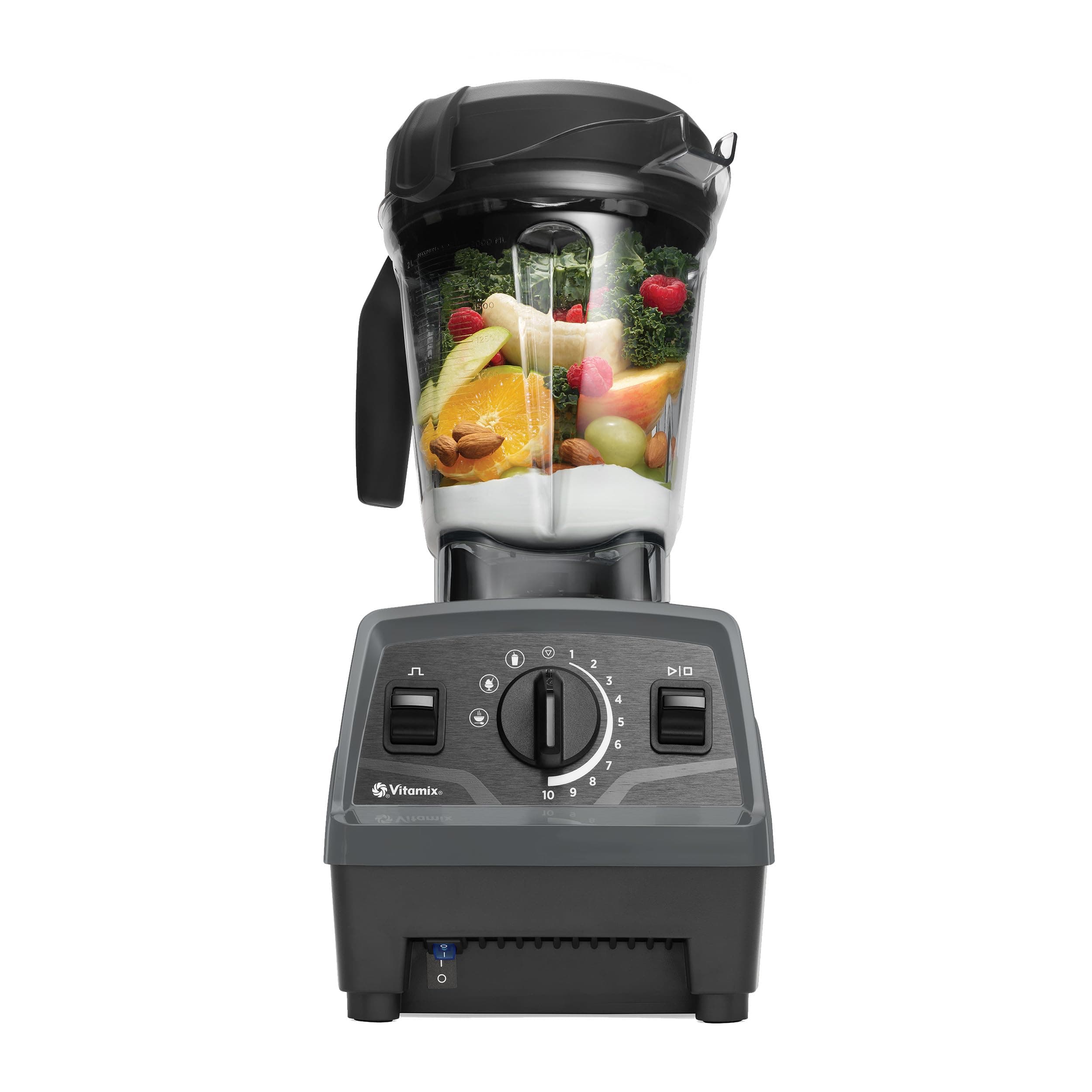 Vitamix Explorian Blender with Programs, Professional Grade, 64 oz. Low-Profile Container, Slate (Renewed Premium)