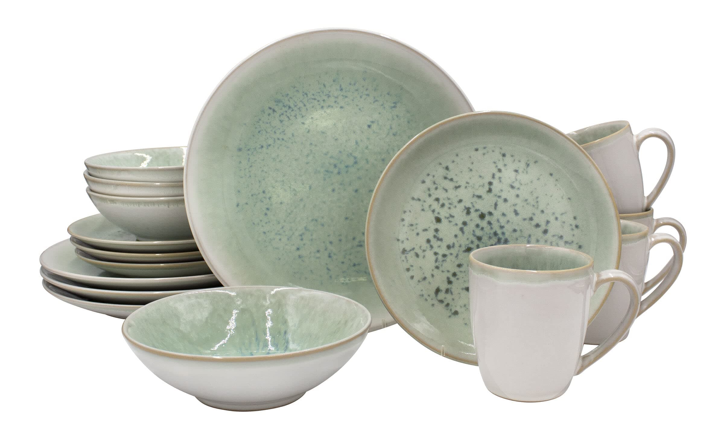 Mira 16 Piece Dinnerware Set, Service For 4, Multicolor