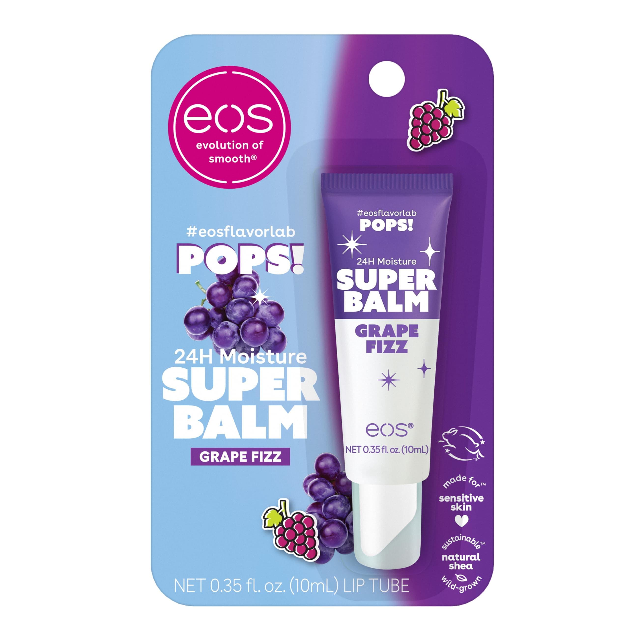 24H Moisture Super Balm- Grape Fizz, Limited-Edition Lip Mask, 0.35 fl oz