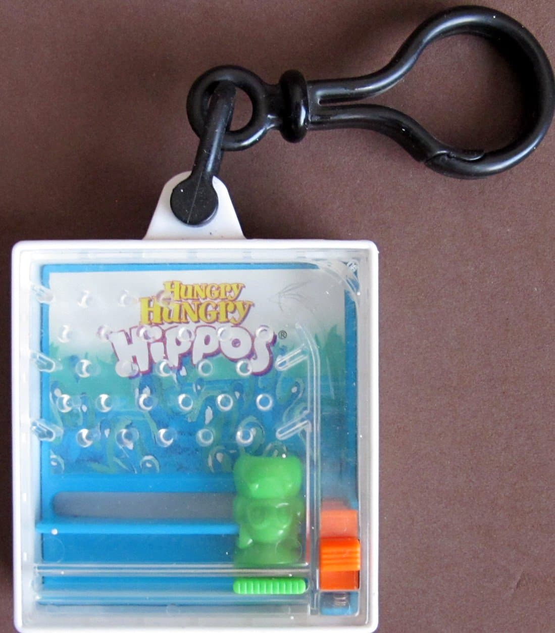 Hippos Hungry Mini Game Key Chain Keychain w Backpack Clip ON (1999 Wendy's Promo)