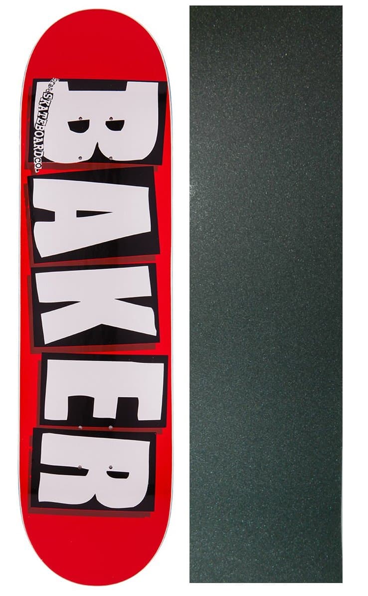 Skateboard Deck Brand Logo White 8.125" with Griptape