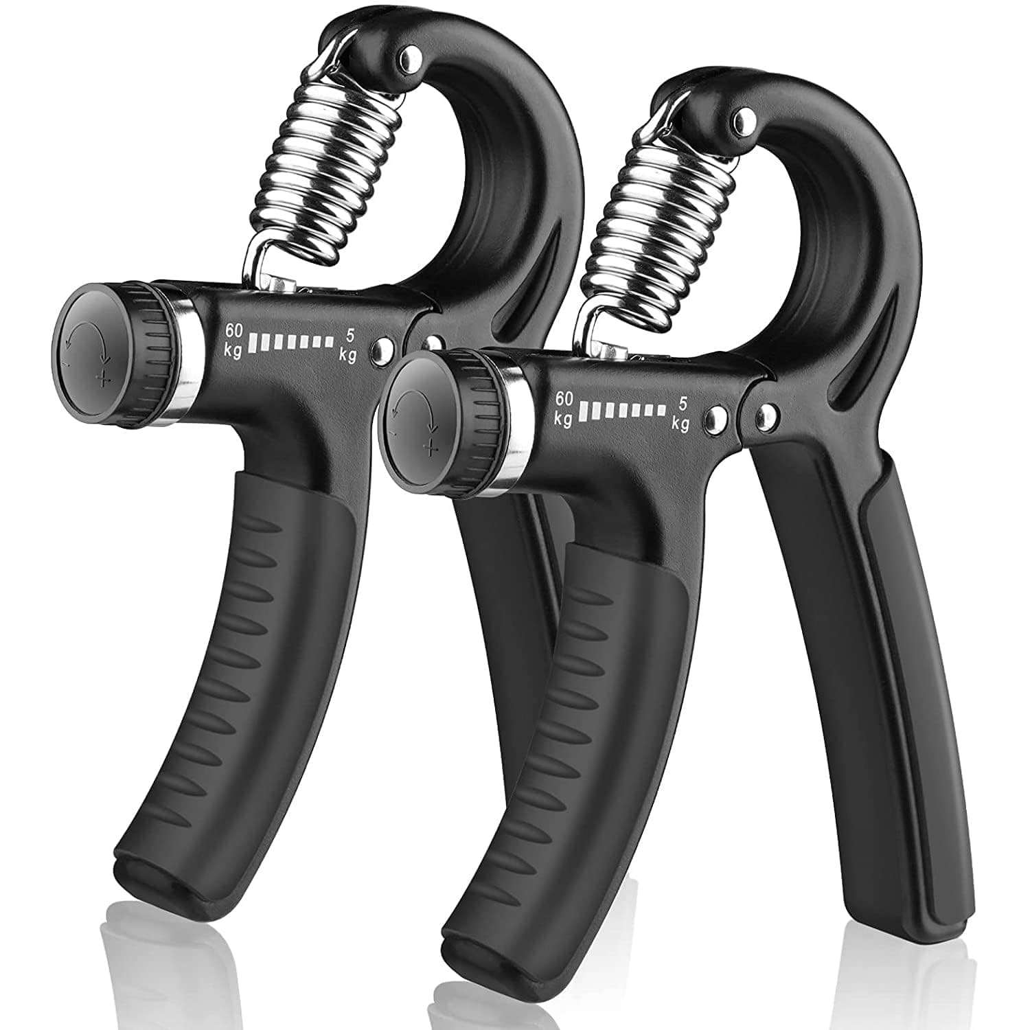 X springGrip Strength Trainer, 2 Pack Forearm Strengthener with Adjustable Resistance 5-60kg, Non-Slip Hand Grip Strengthener, Grip Hand Strengthener for Muscle Building and Injury Recovery