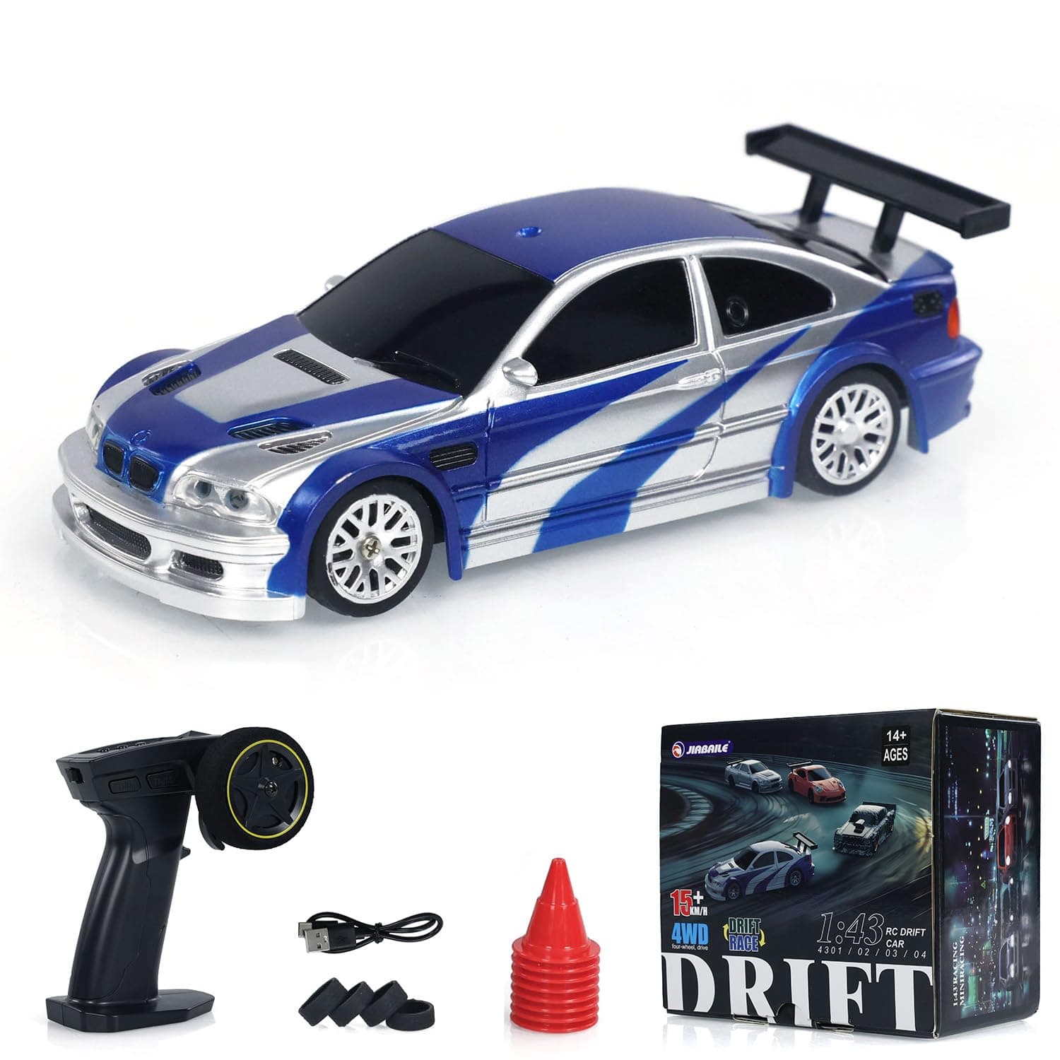 – TOUCAN RC HOBBY RC 1/43 Remote Control Drift Racing Race Car Remote Control Drift Car 4WD Mini with Lights
