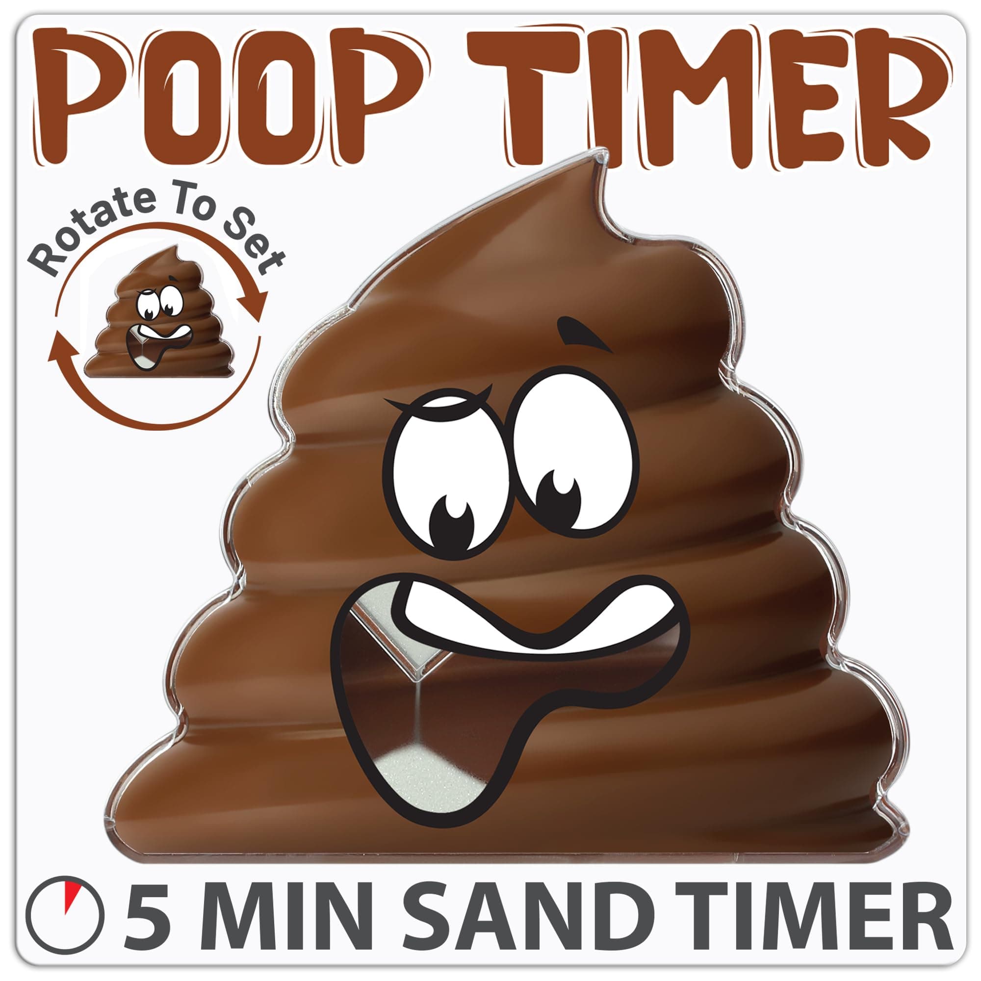Funwares Bathroom Timer – Hilarious 5 Minute Sand Timer for Guys Who Waste Time in The Bathroom, Gag Gift for Dad, Husband, Father's Day, Funny Men's, and Last Minute Stocking Stuffer