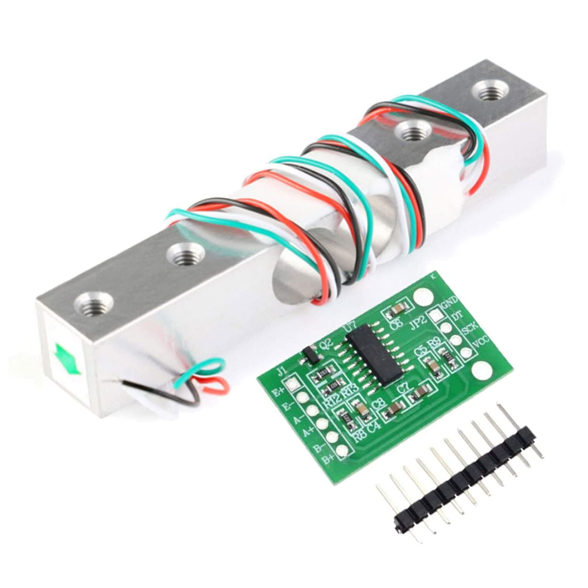 Digital Load Cell Weight Sensor + HX711 Weighing Breakout Board AD Module Pressure Sensors for Arduino DIY Electronic Portable Kitchen Scale (1KG+HX711)