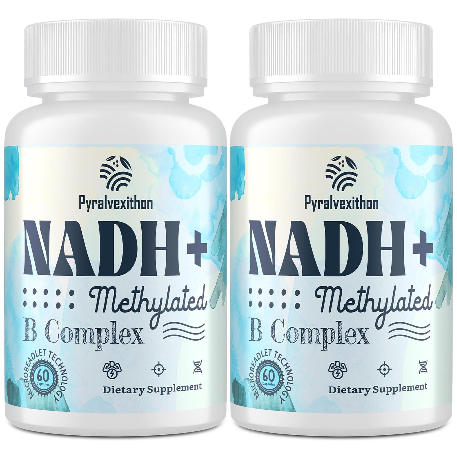 NADH Supplement with Methylated B Complex | High Absorption NAD+ Supplement Alternative for Women & Men | Cellular Energy and Mental Focus – 120 Veg Capsules