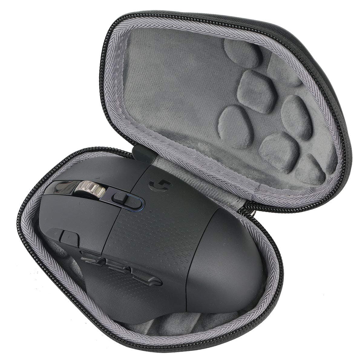 co2CREA Hard Travel Case Replacement for Logitech G604 Lightspeed Wireless Gaming Mouse (Black Case)