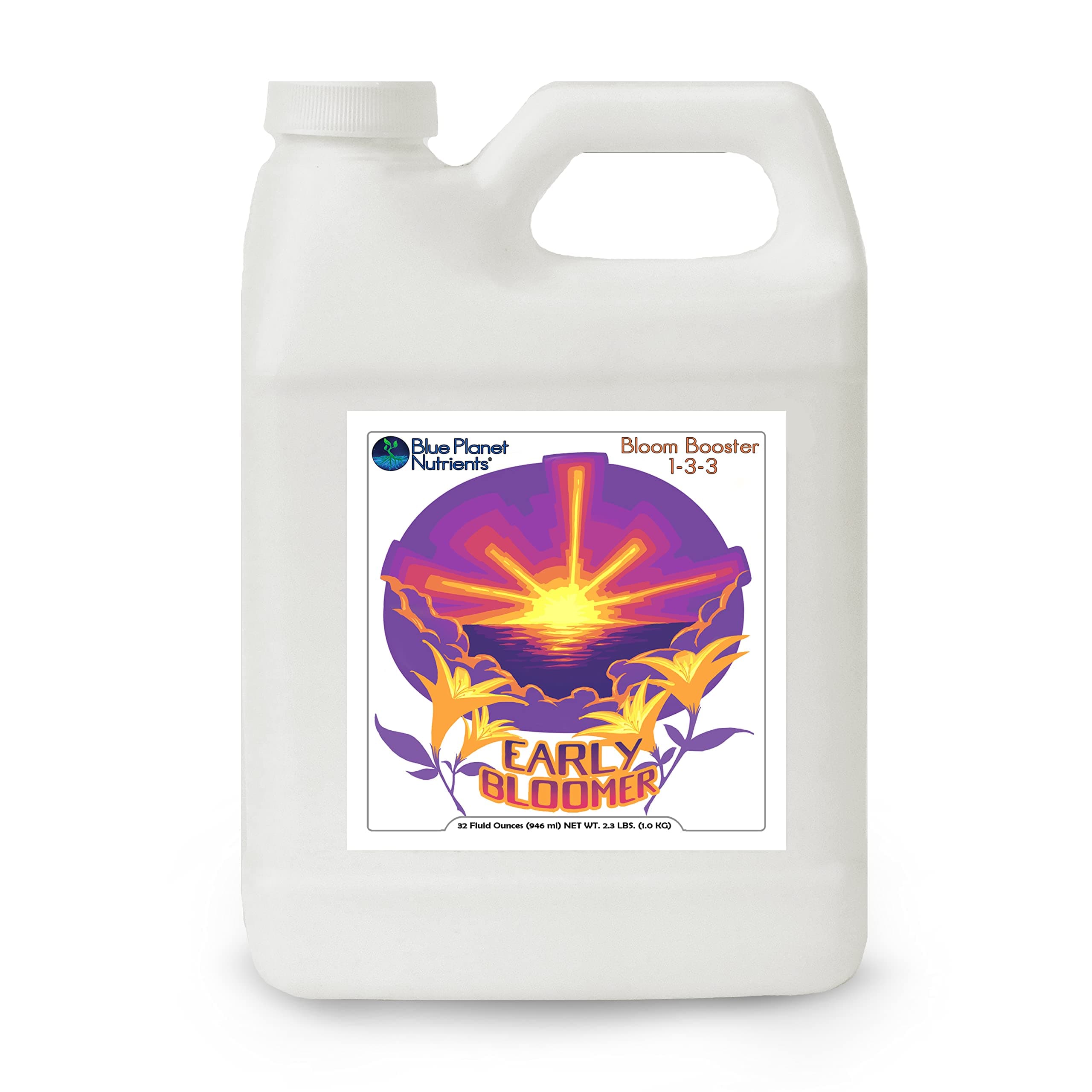 Early Bloomer Bloom Booster Quart (32 oz) Blue Planet Nutrients | Phosphorous & Potassium Supplement | for All Fruiting & Flowering Plants