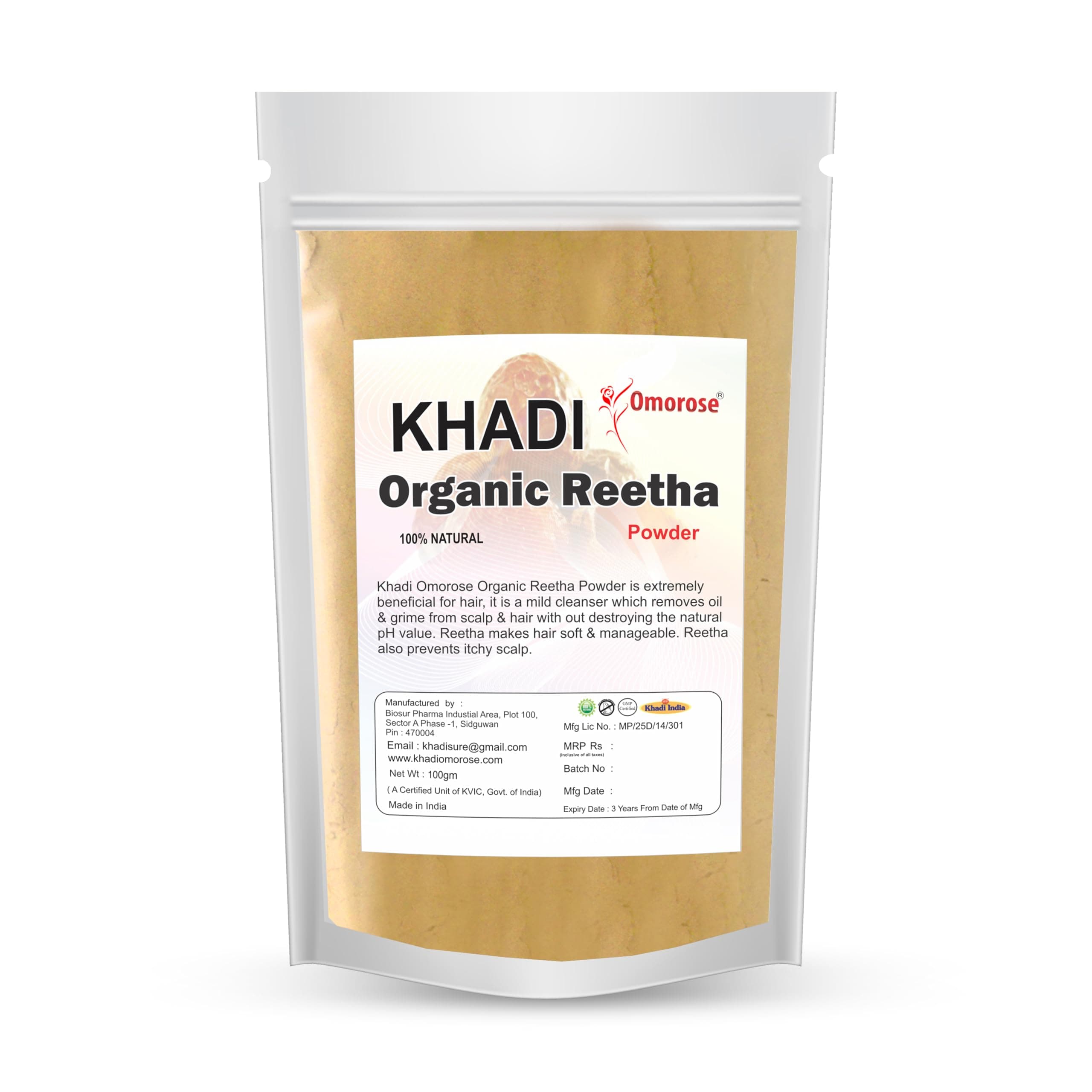Khadi Omorose Reetha Powder 100 grams