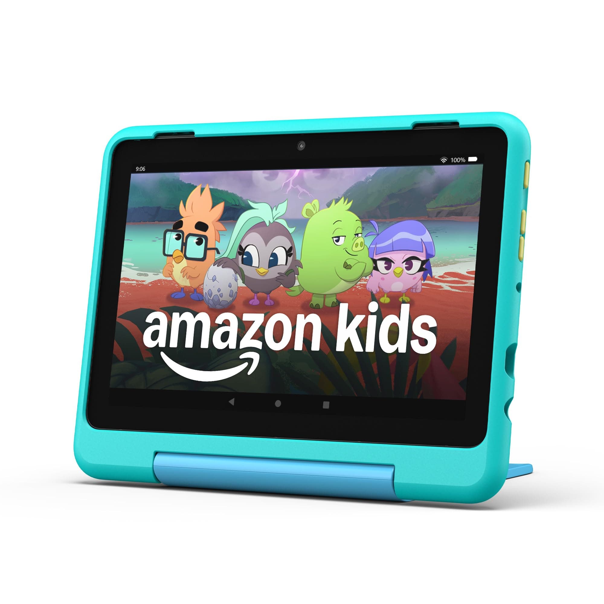 Fire HD 8 Kids Pro tablet (newest model), ages 6-12. Bright 8" HD screen, includes ad-free content, parental controls, 13-hr battery, slim case for older kids, 32GB, Hello Teal