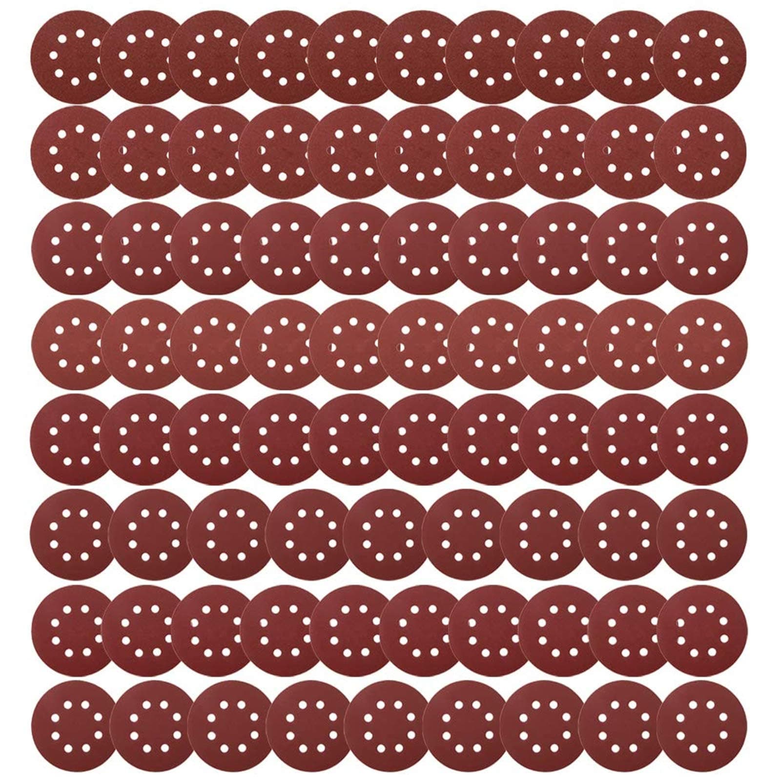 Coceca80pcs Orbit Sander Sandpaper Assorted 40 60 80 100 150 180 240 320 Grits For Power Random Orbit Sanders
