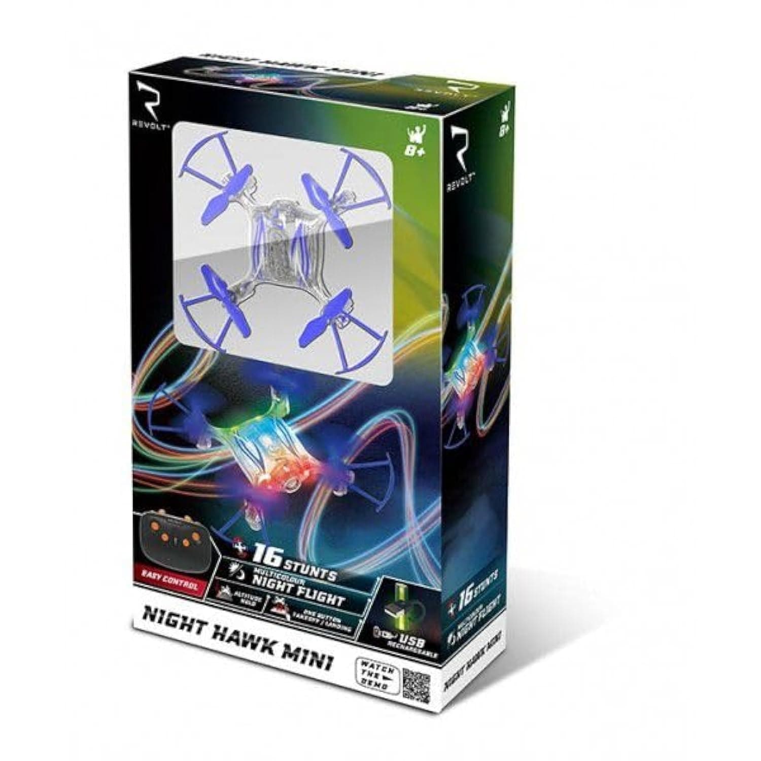 4-Channel Auto Hover Rc Stunt Night Hawk Mini Drone