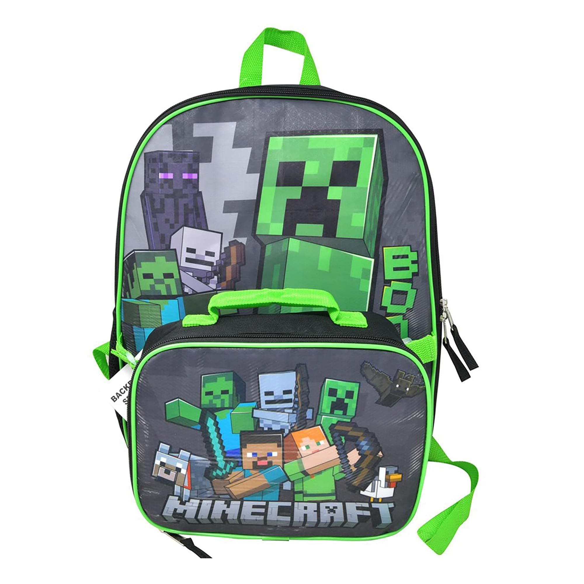 Creeper 16 Inch Kids Backpack with Lunch Bag