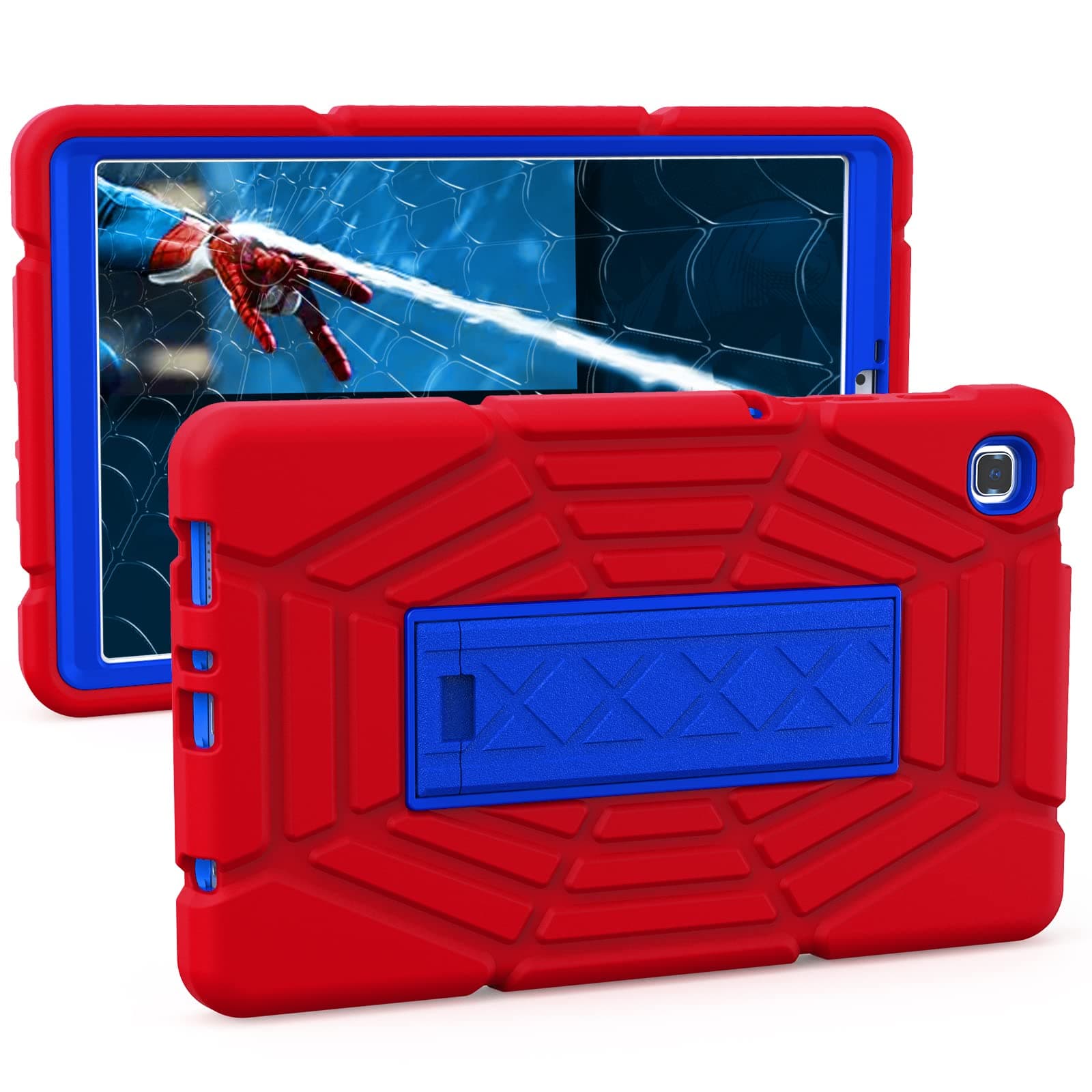 Grifobes for Samsung Galaxy Tab A7 Lite Case, 8.7 inch Shockproof Rugged Protective Cover with Stand for 2021 Tab A7 Lite 8.7" Tablet SM-T220/T225/T227U for Kids Boys Children(Red+Blue)