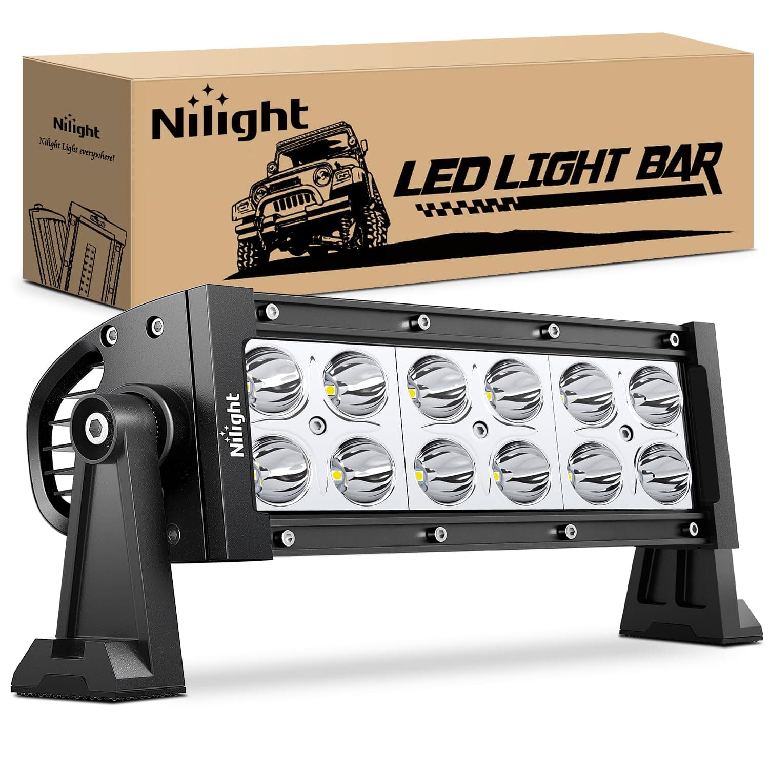 Nilight 36W LED Light Bar Spot LED Lights Led Bar Driving Fog Light Off Road Lights