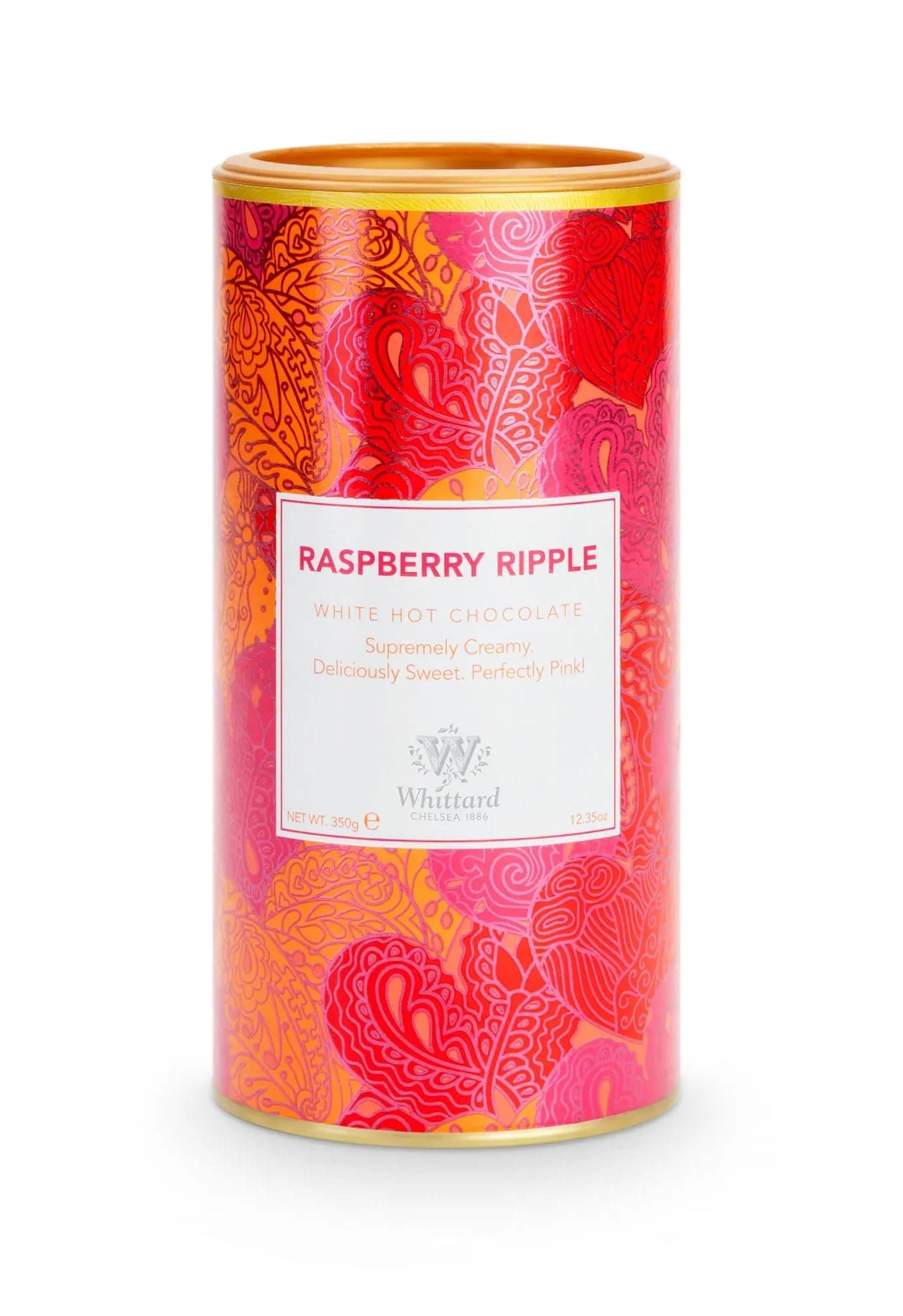 Whittardd Raspberry Ripple Flavour White Hot Chocolate, 350g