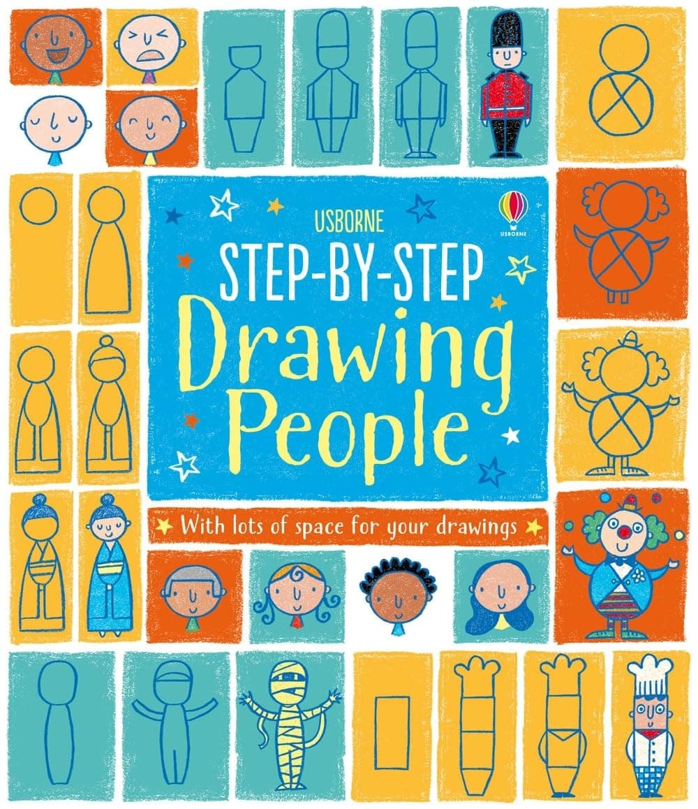 Step-by-step Drawing People: A Simple and Easy Drawing Book for Kids featuring Superheroes, Ballerinas, Mermaids and More!