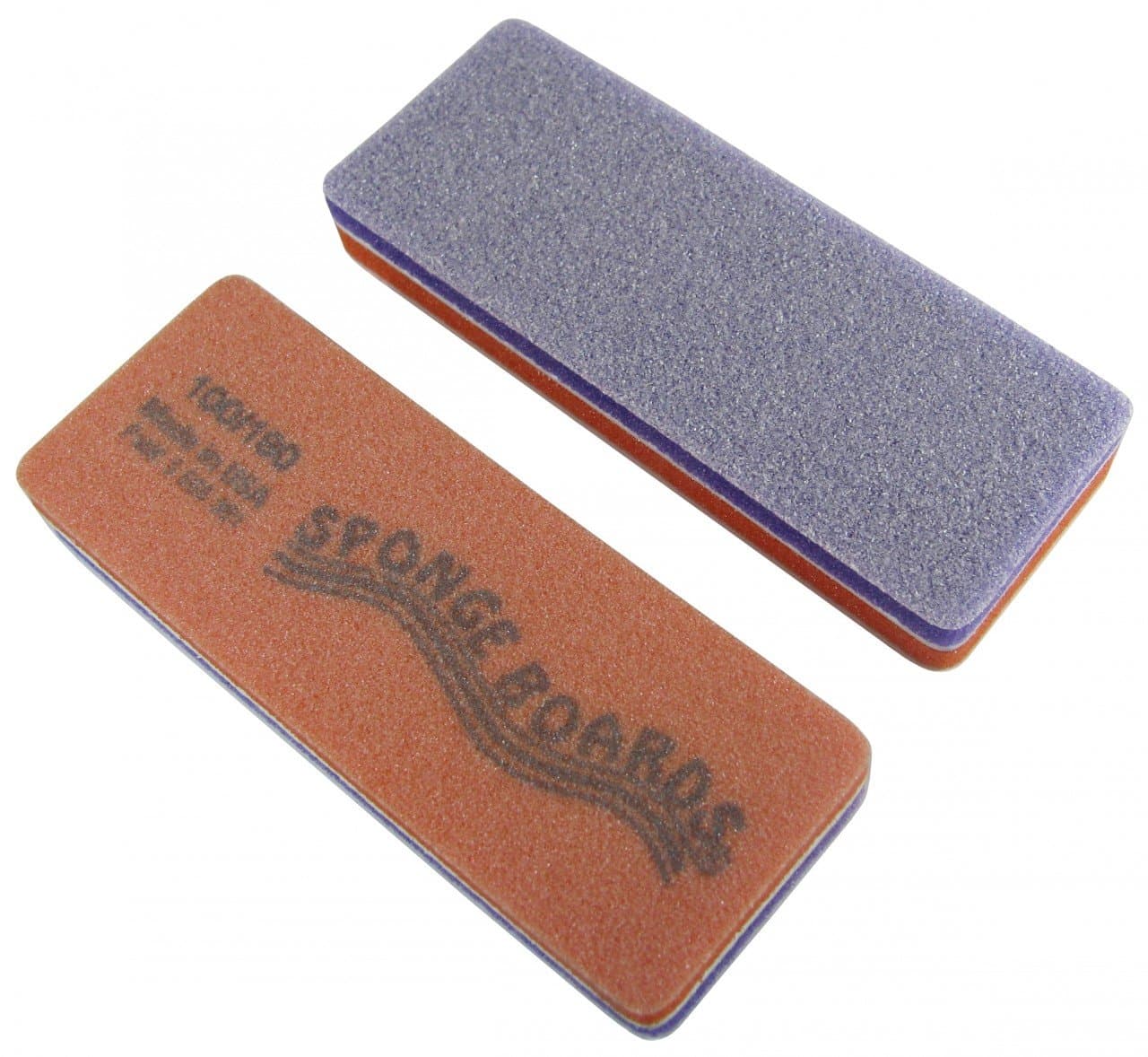Purple/Orange Sponge Board (Coarse/Medium) Block Shape Nail File 50 Pack