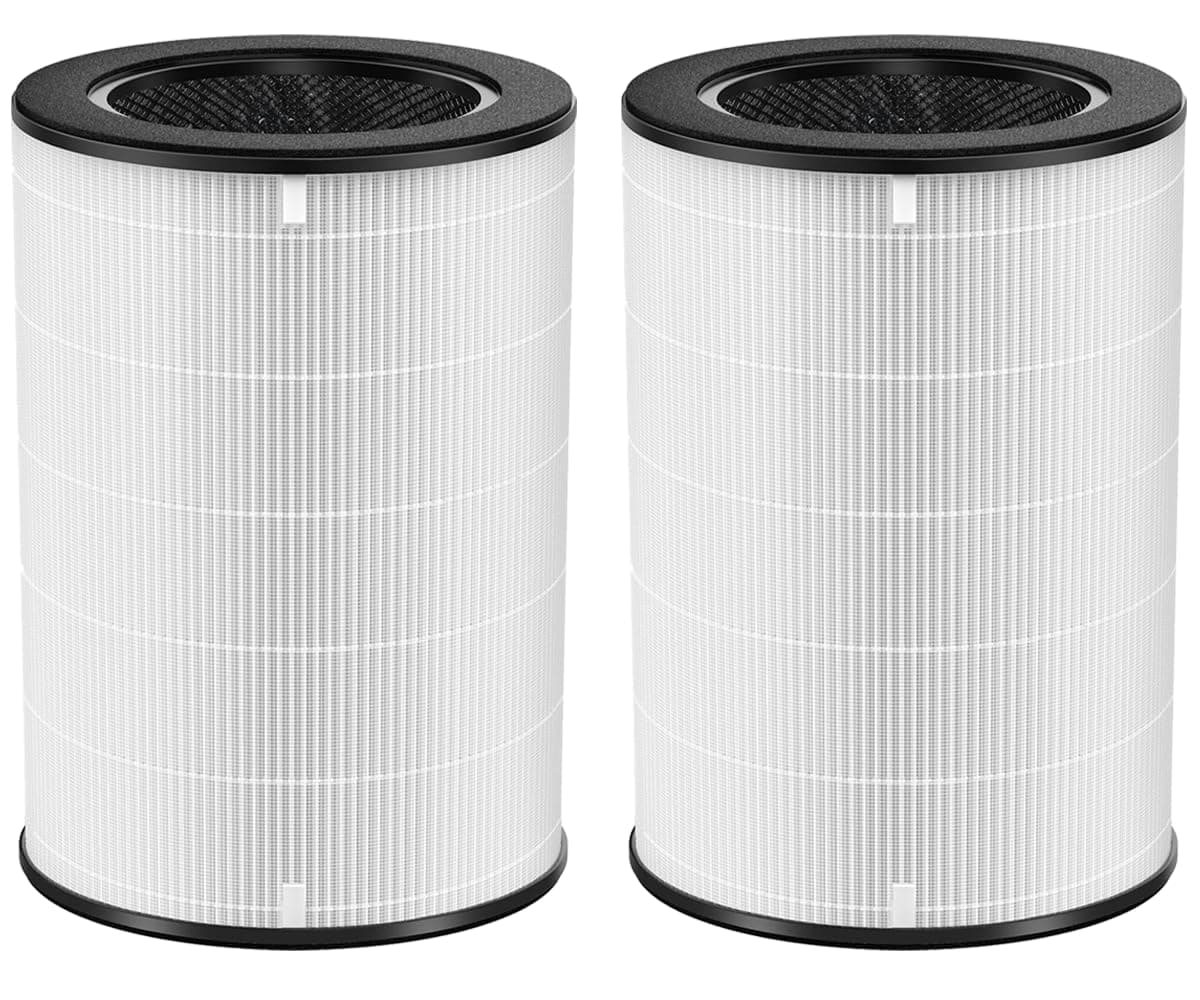 2 Pack AP-T45 AP-40FT Filters Replacement,True HEPA Filter Compatible with Homedics Total Clean 5-in-1 Air Cleaner Purifier AP-T40FL,AP-T40WT,AP-T40WTAR,AP-T45,AP-T45-BK,AP-T45-WT,Part #1461901