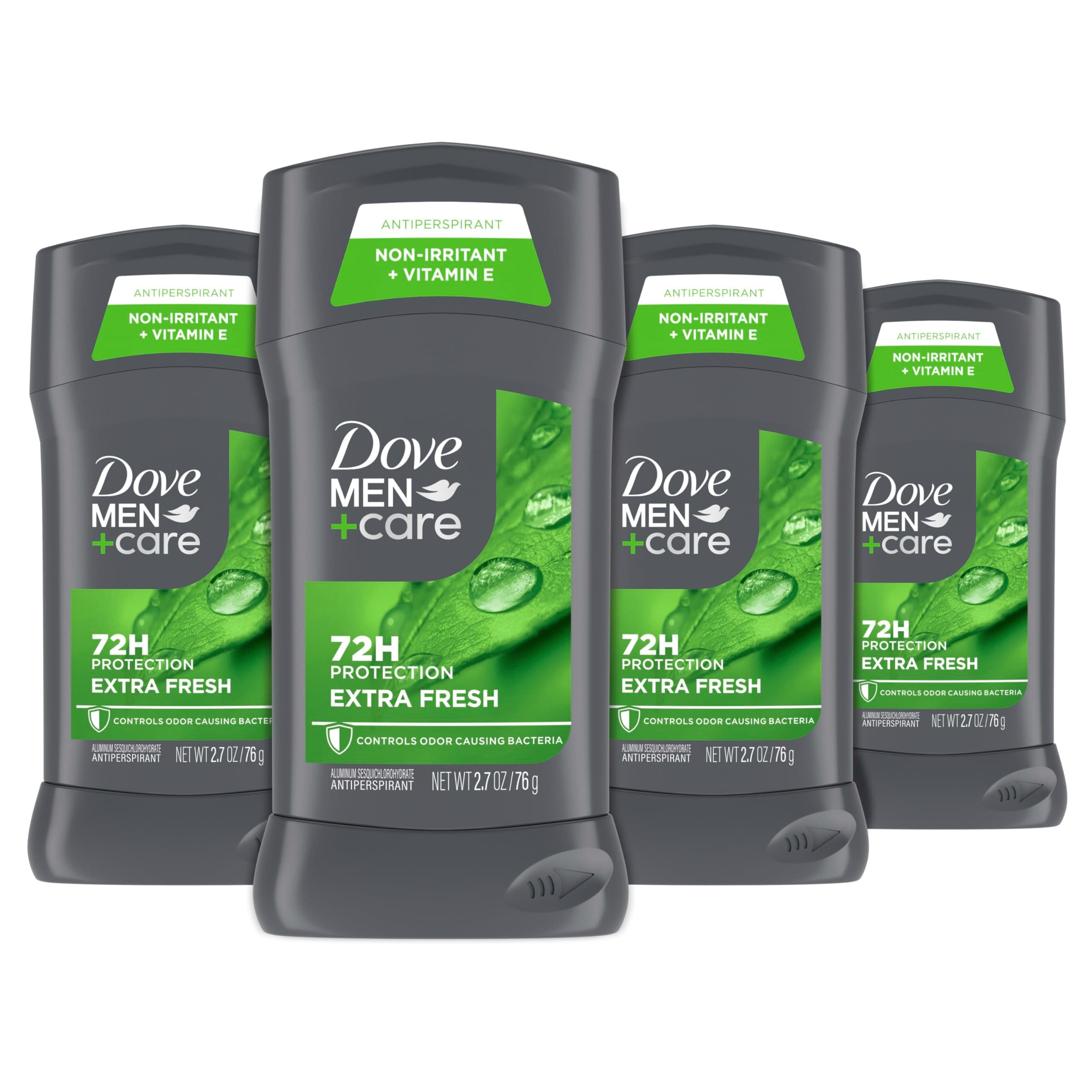 Dove Men+Care Antiperspirant Deodorant Stick, Extra Fresh 2.7 oz, 4 Count