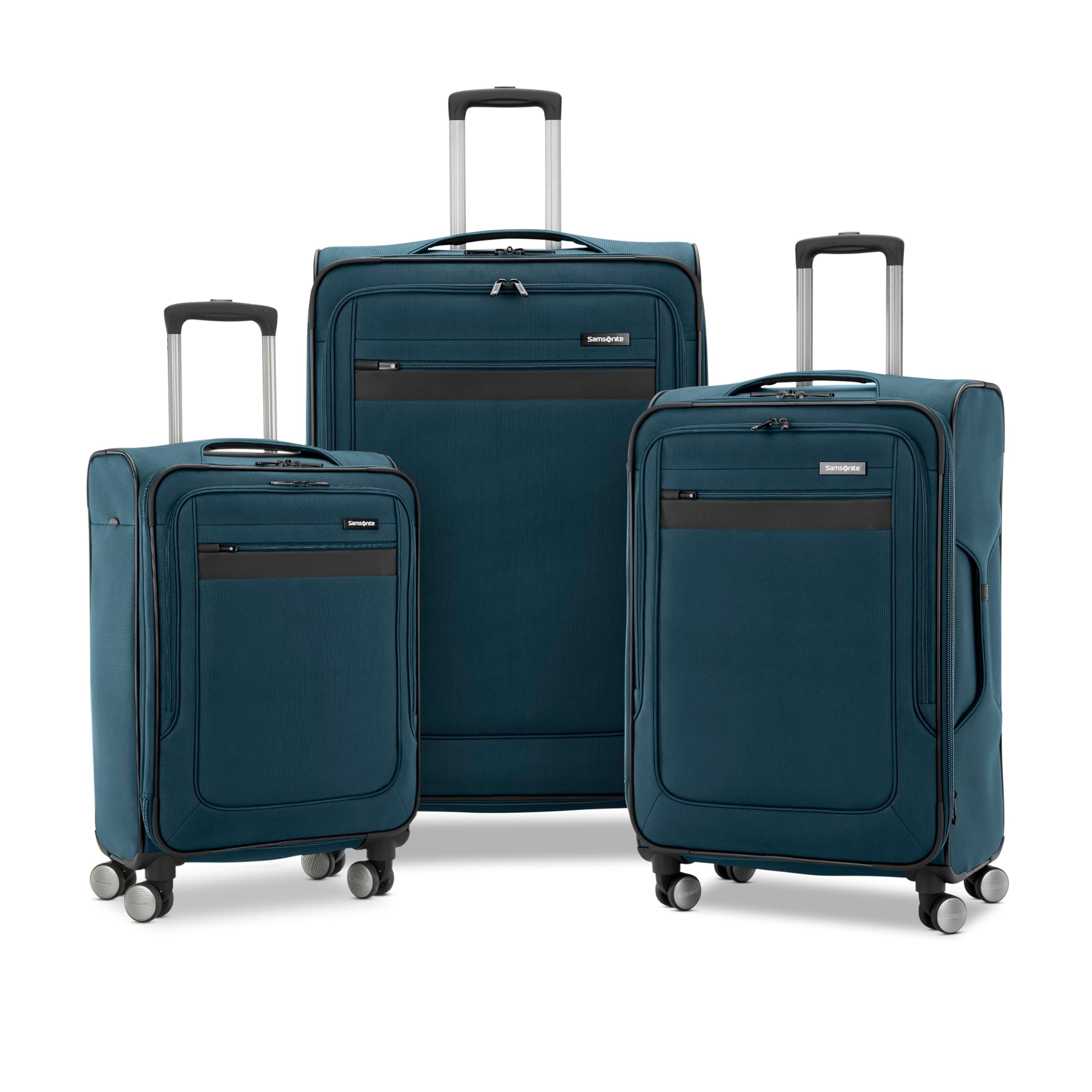Ascella 3.0 Softside Expandable Luggage with Spinner Wheels, 3-Piece Set (20/25/28), Teal/Black
