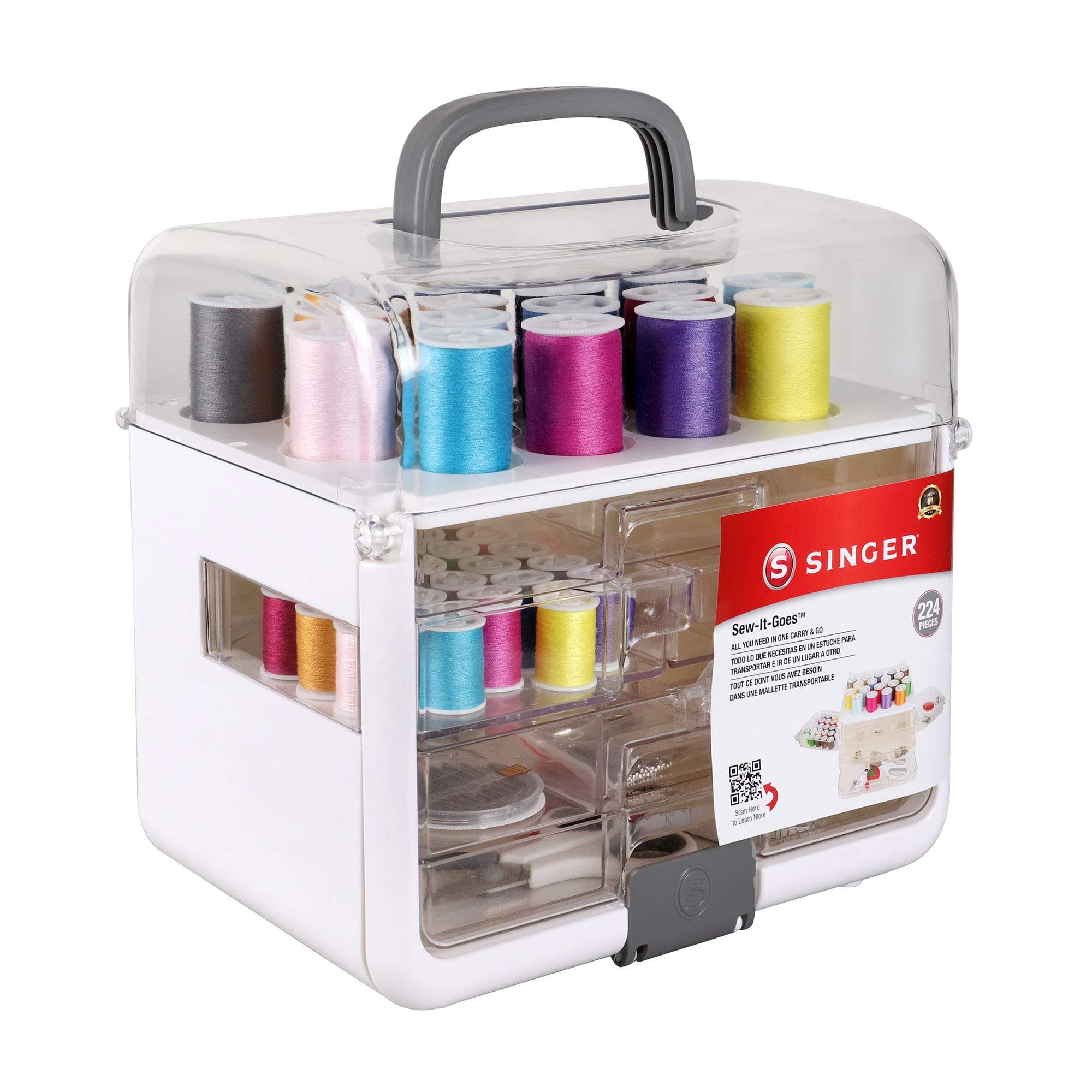 Singer Sew It Goes 224 Piece Set, White, One Size