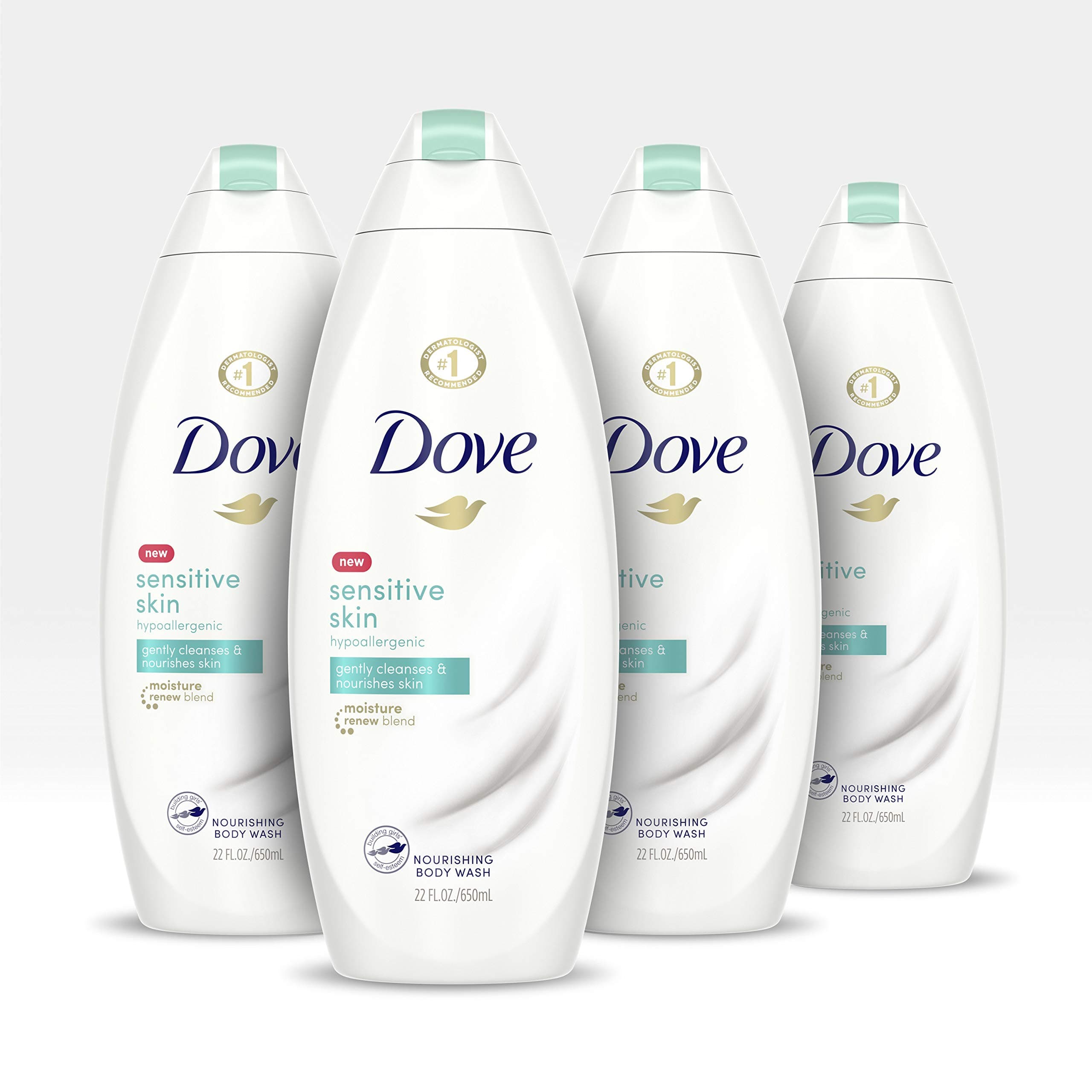 Body Wash, Sensitive Skin, 22 oz, 4 count