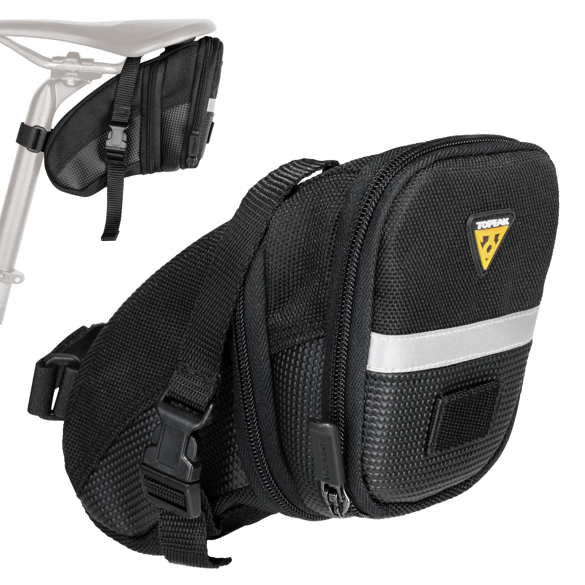 Topeak TC2261B Aero Wedge Pack with Strap Mount, Medium, black